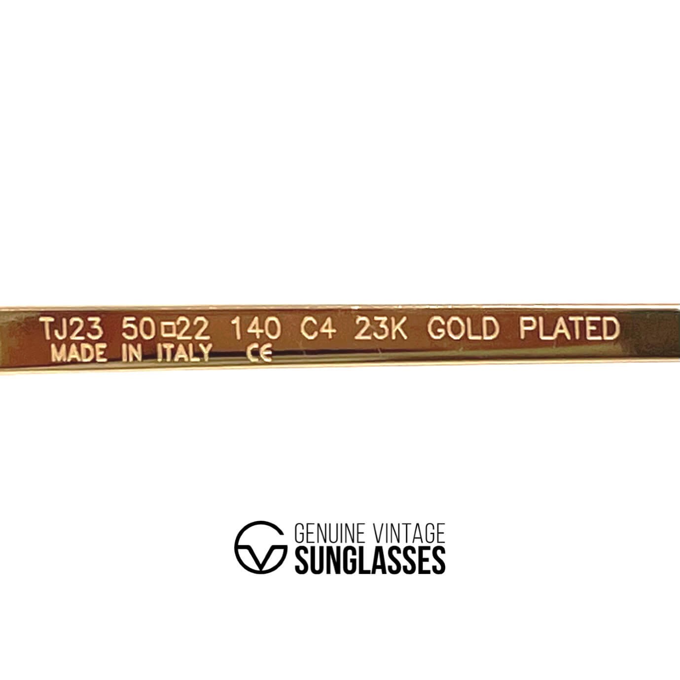 Vintage TIFFANY TJ23 gold plated clear sunglasses