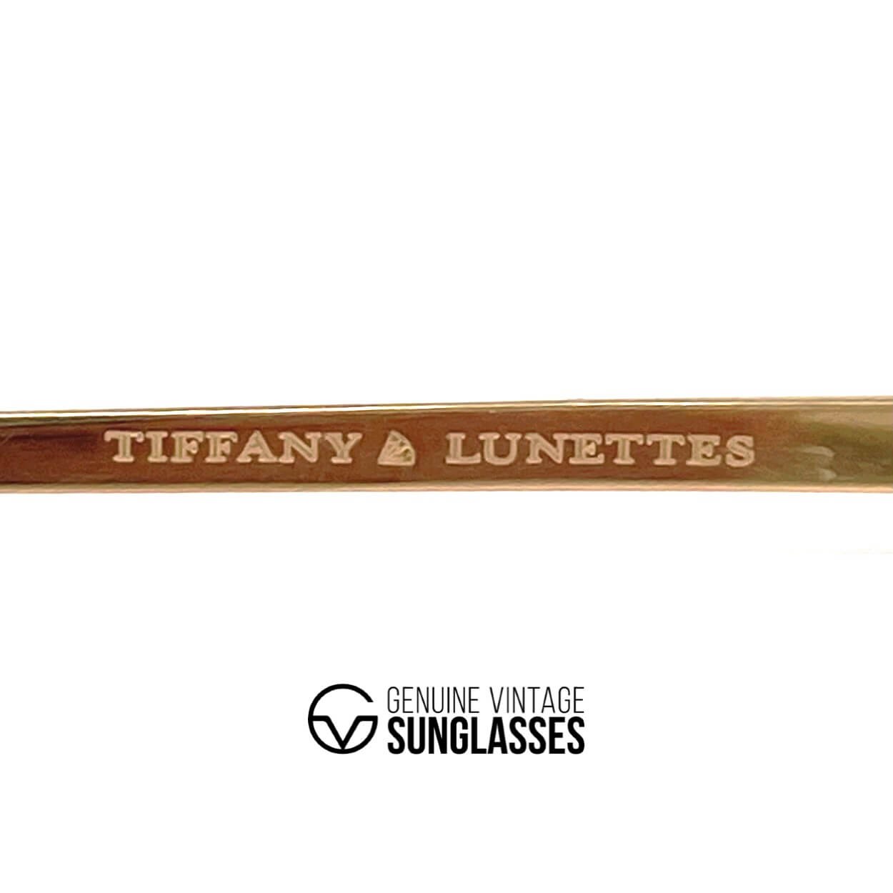 Vintage TIFFANY TJ23 gold plated clear sunglasses