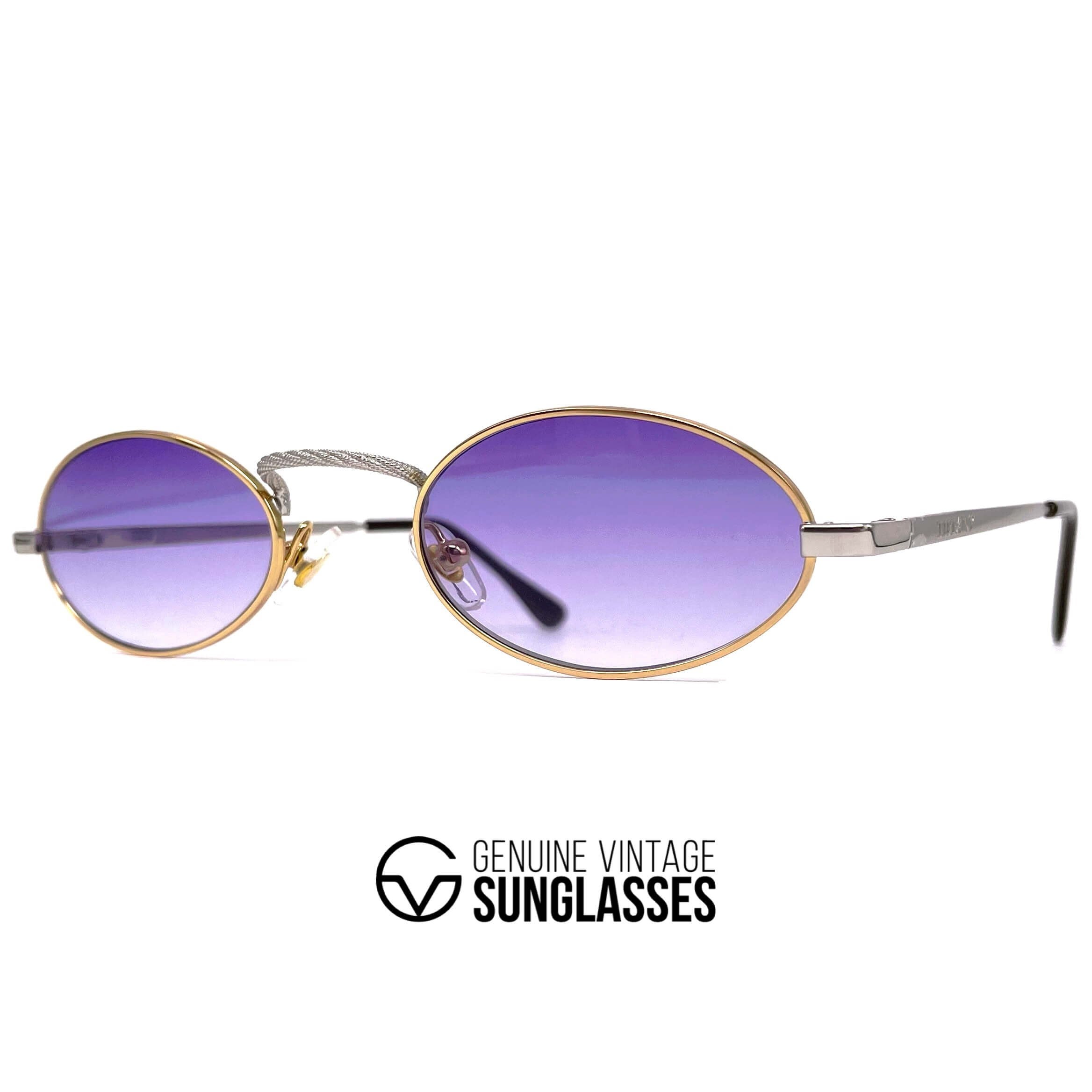 Vintage TIFFANY TJ23 gold plated platinum sunglasses