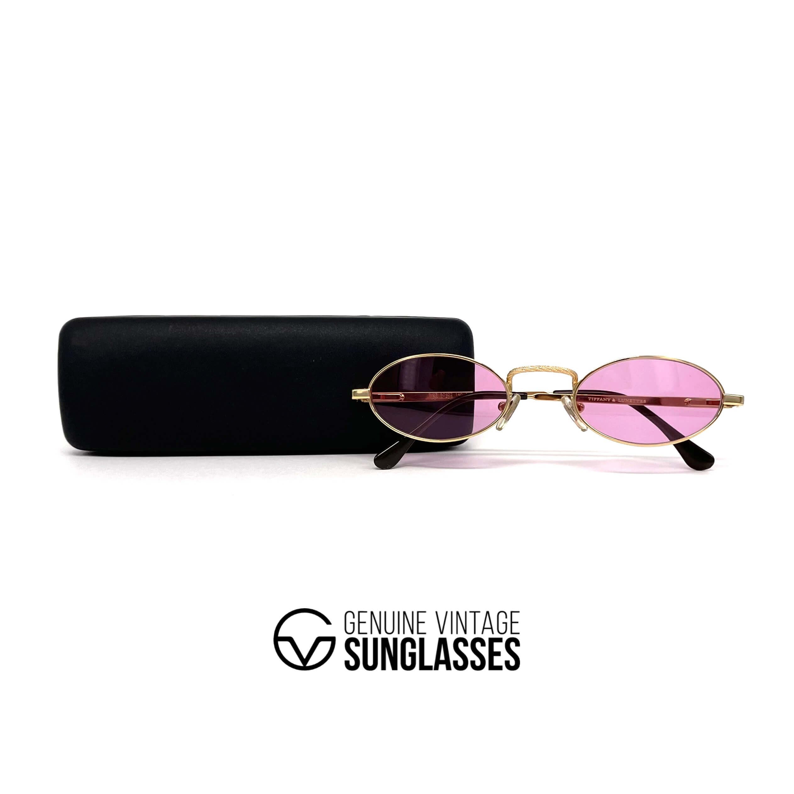 Vintage TIFFANY TJ23 gold plated sunglasses