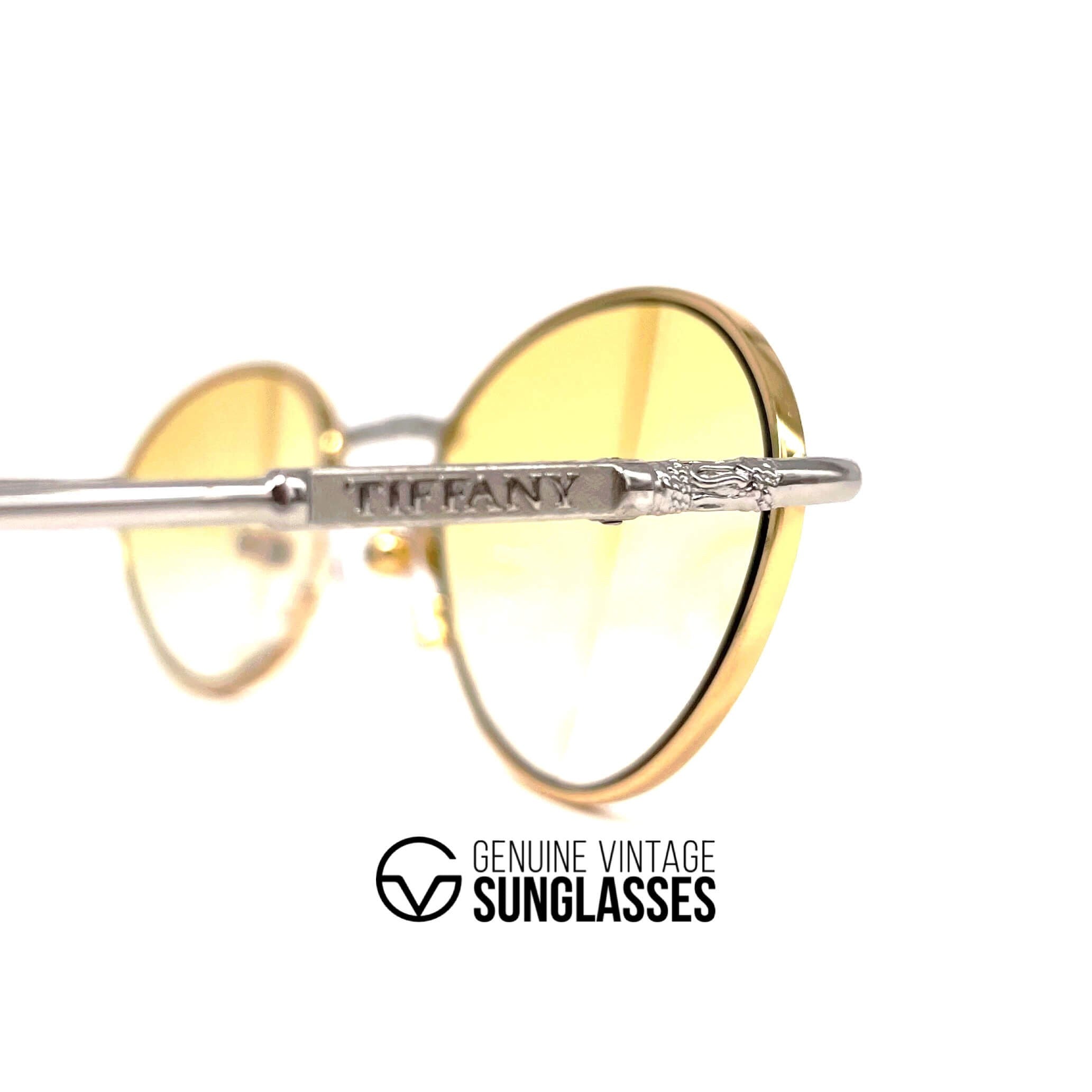 Vintage TIFFANY TJ51 gold plated platinum sunglasses