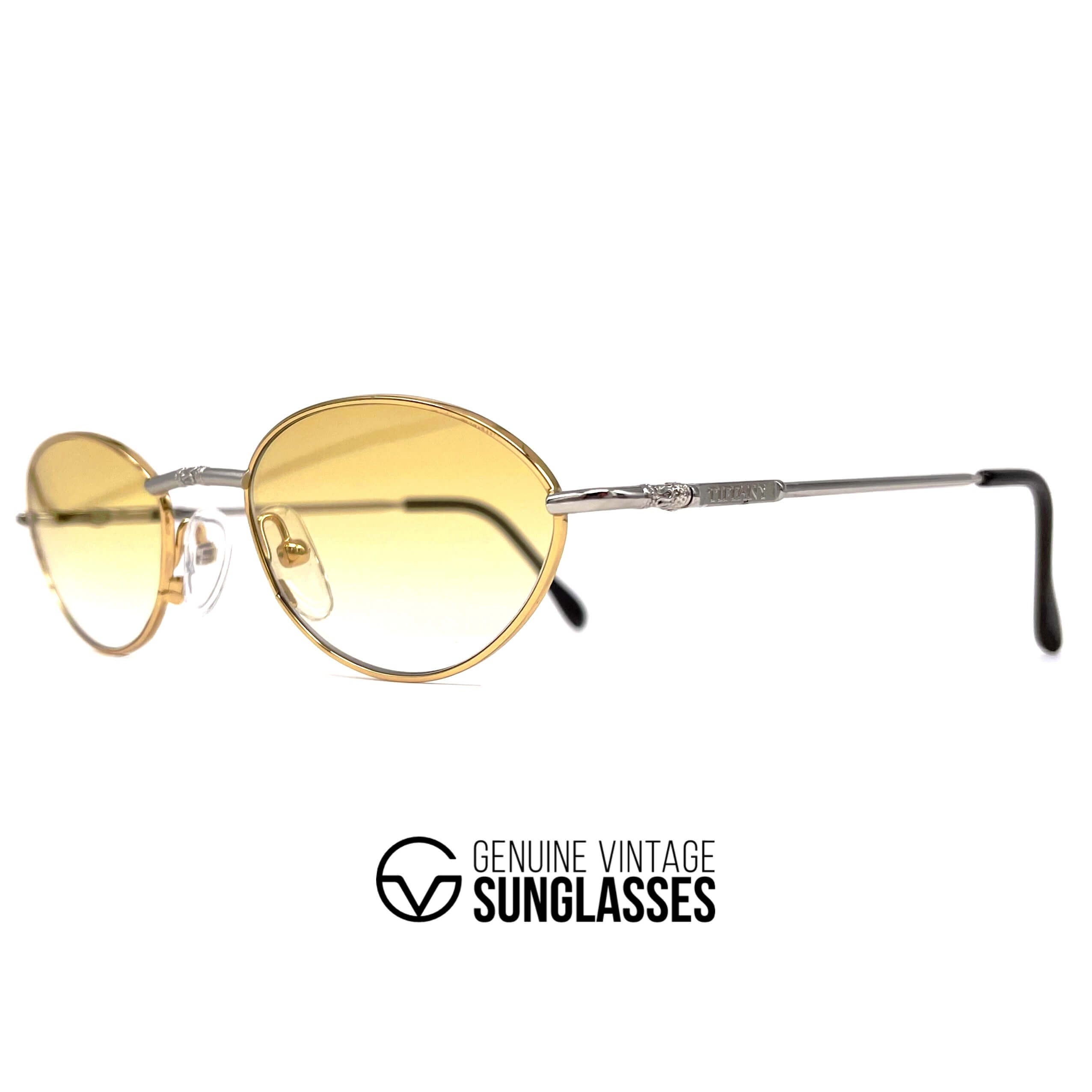 Vintage TIFFANY TJ51 gold plated platinum sunglasses