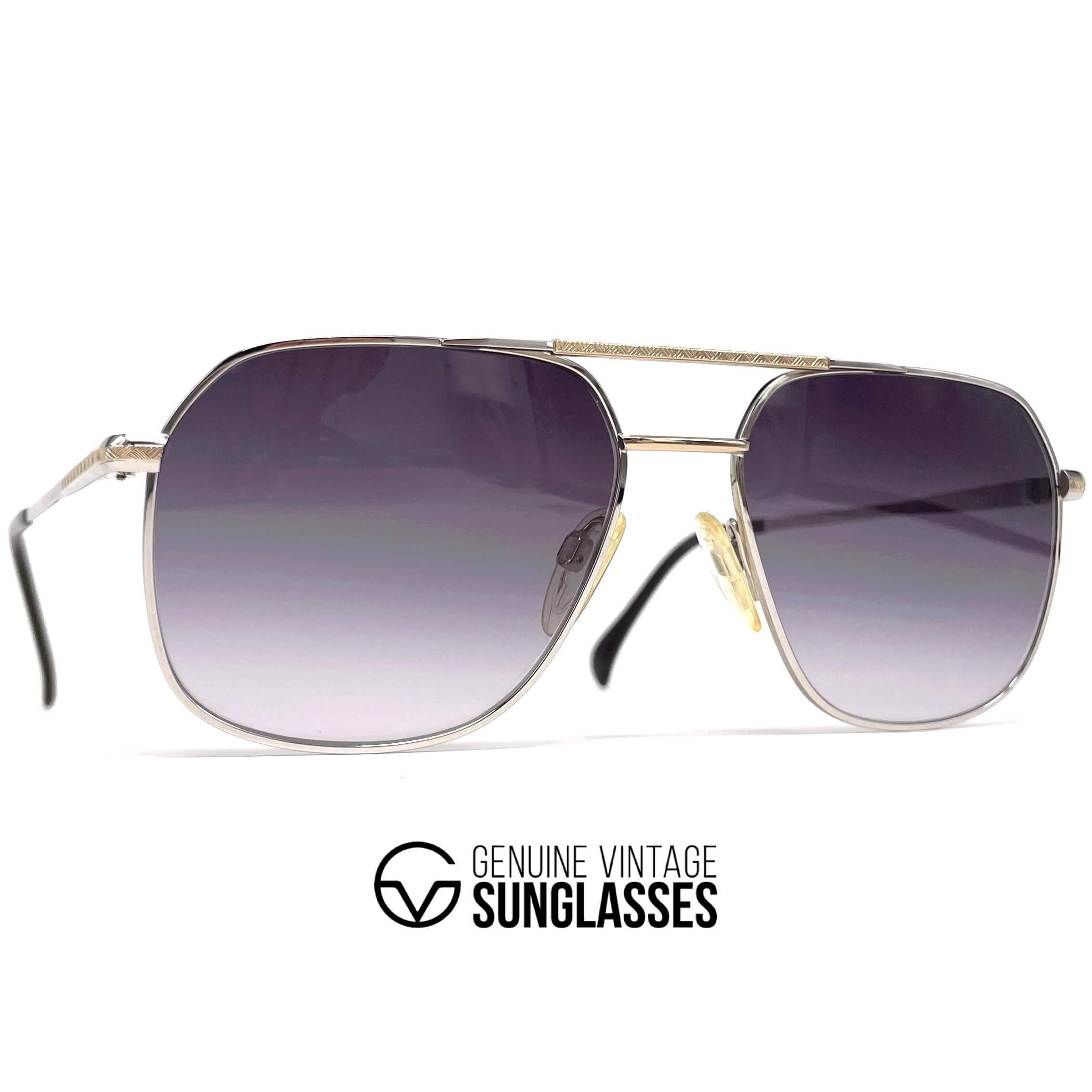 Vintage TITANOS T-784 rare titanium gold plated aviator sunglasses