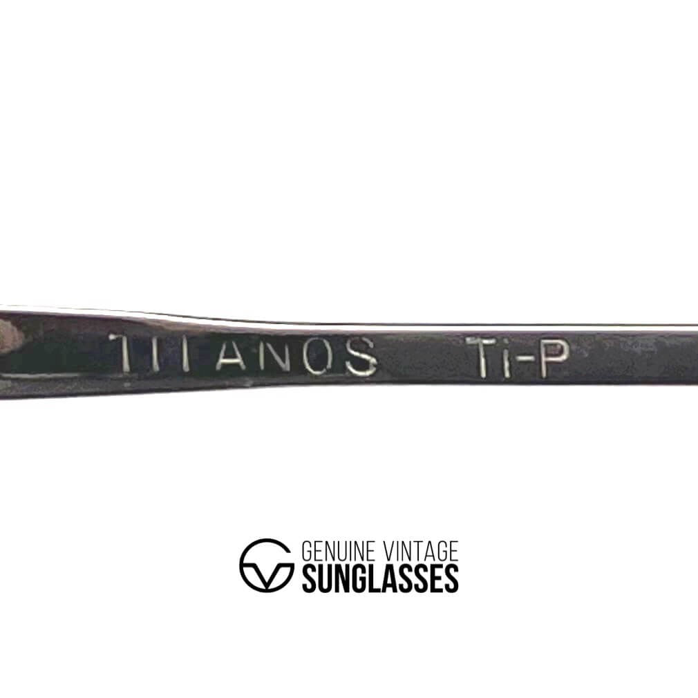 Vintage TITANOS T-784 rare titanium gold plated aviator sunglasses
