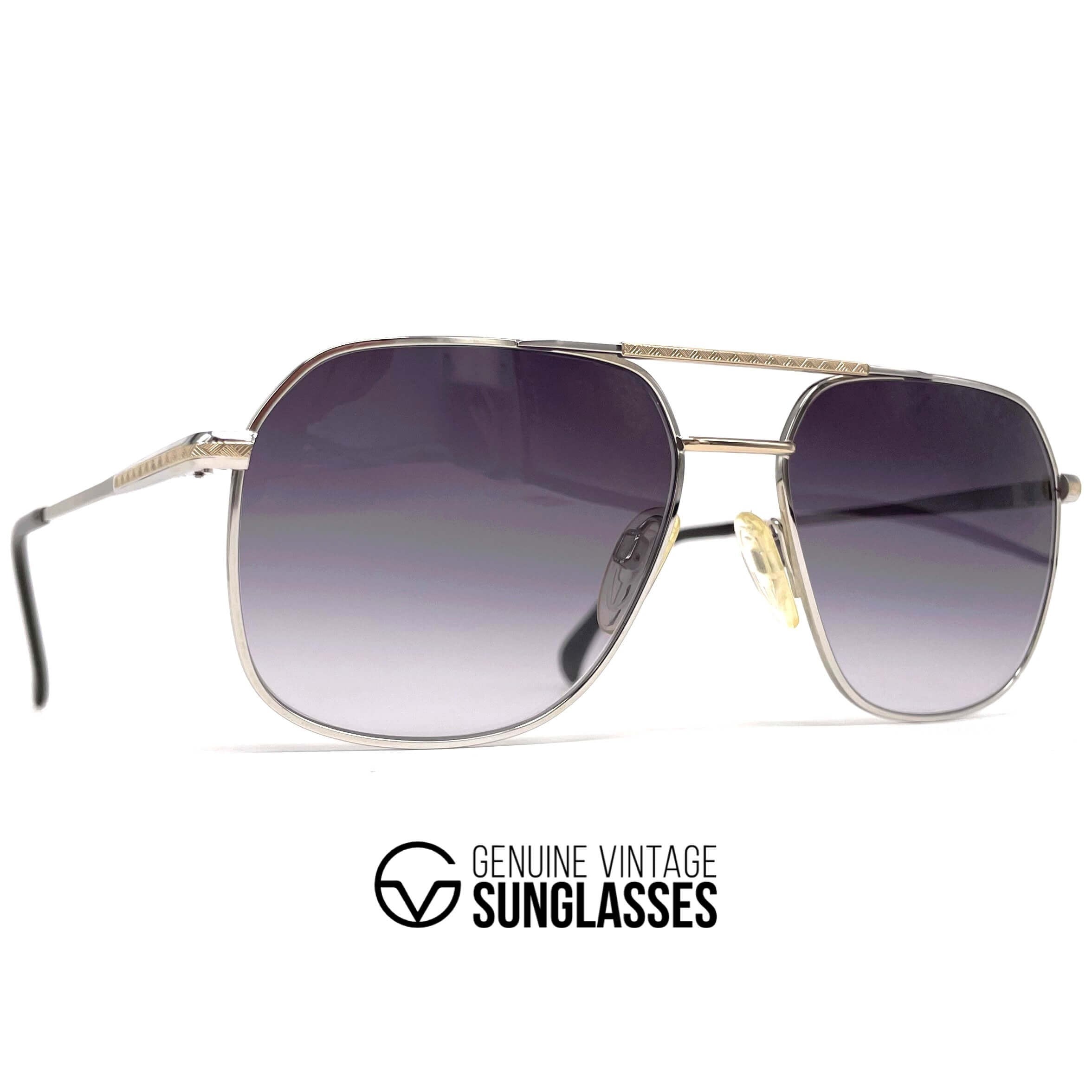 Vintage TITANOS T-784 rare titanium gold plated aviator sunglasses