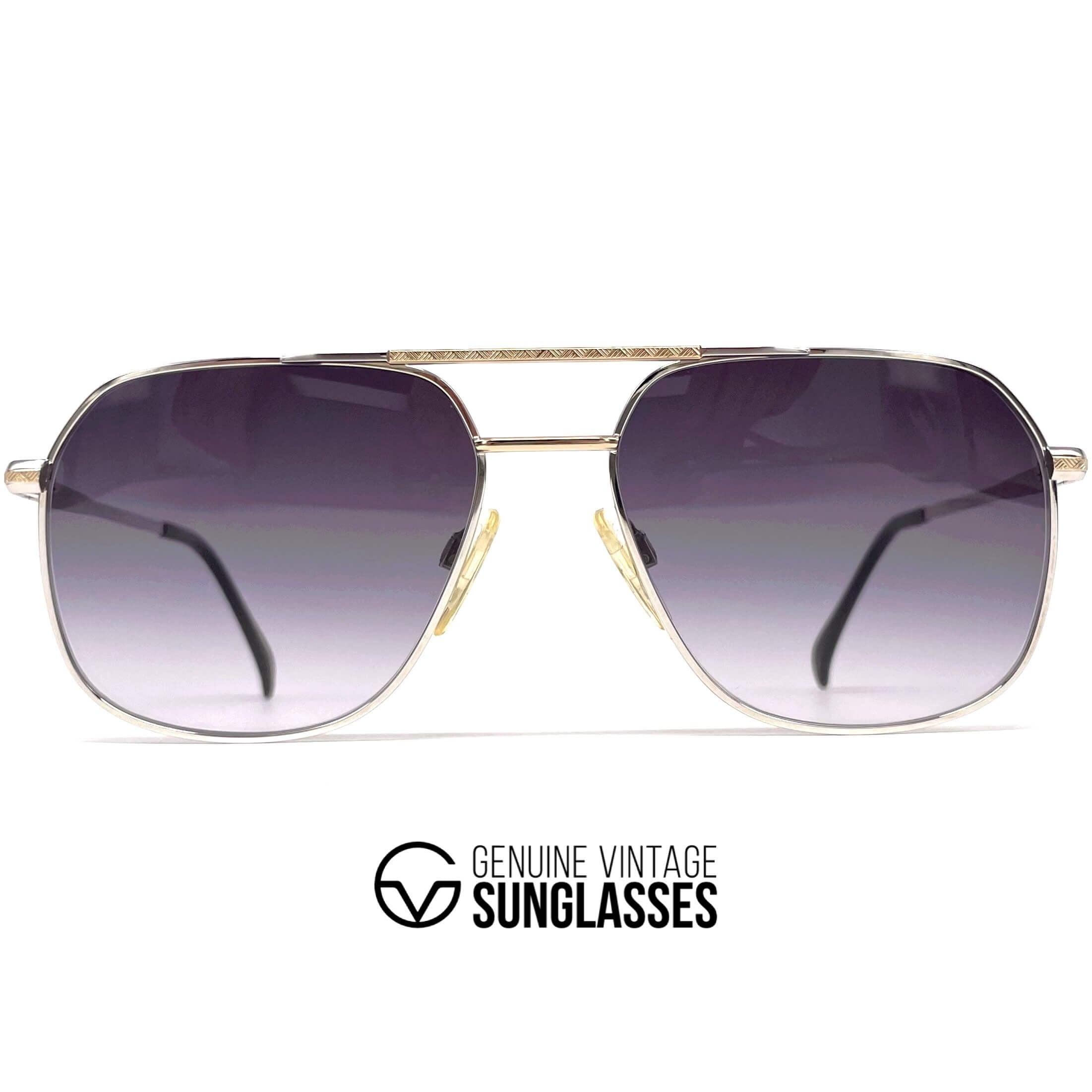 Vintage TITANOS T-784 rare titanium gold plated aviator sunglasses