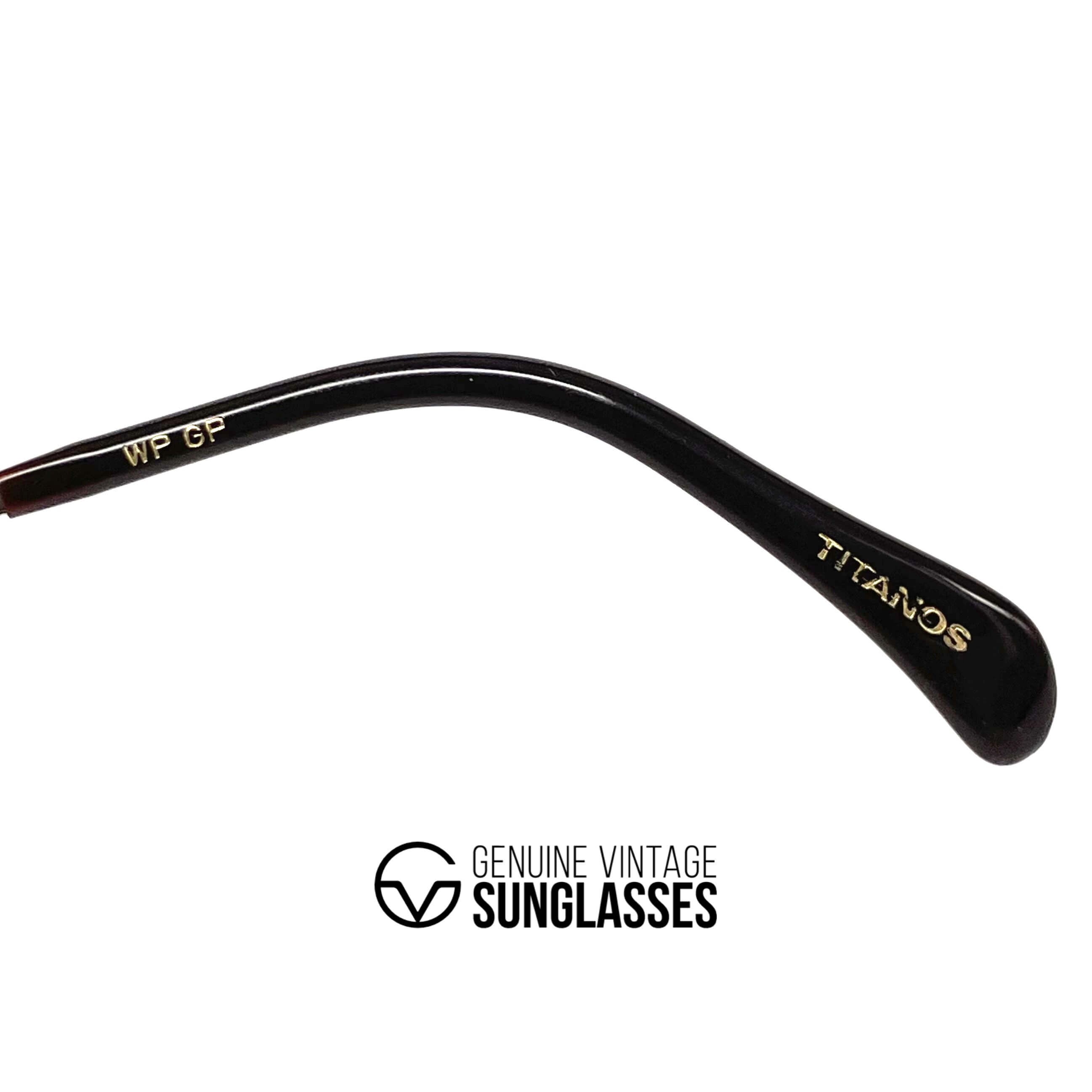 Vintage TITANOS T-784 rare titanium gold plated glasses frames