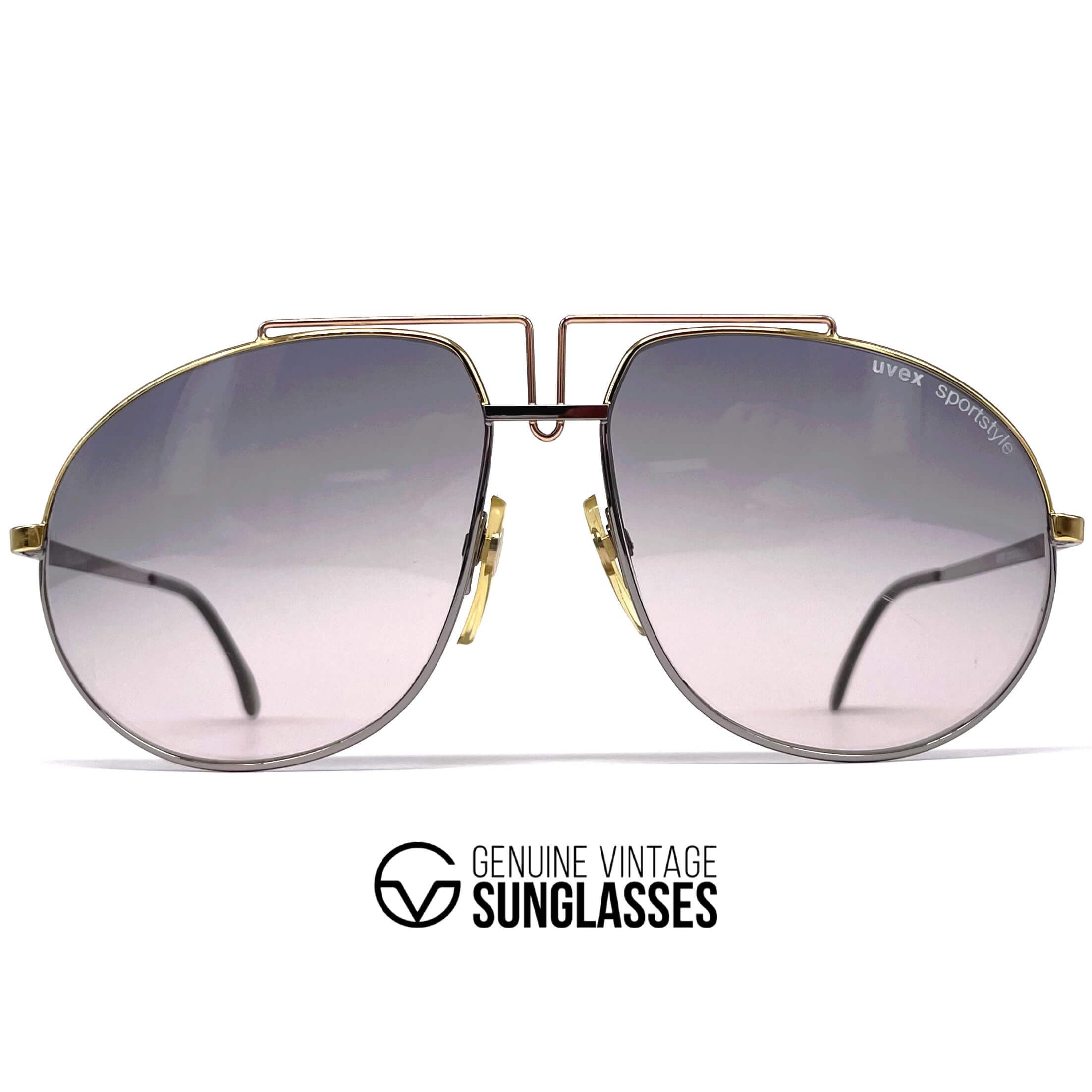 Vintage UVEX "Sportstyle 30" gold XXL sunglasses