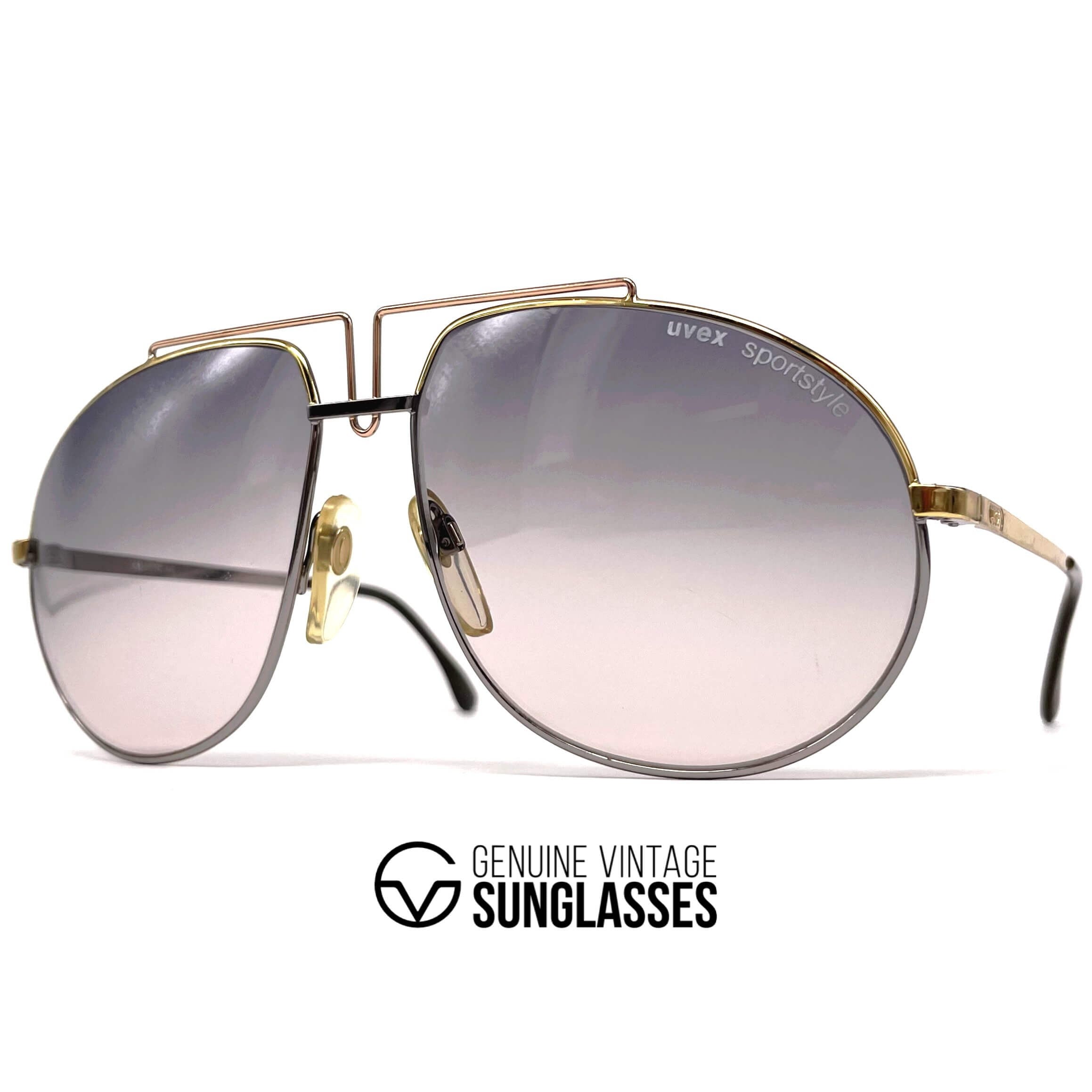 Vintage UVEX "Sportstyle 30" gold XXL sunglasses