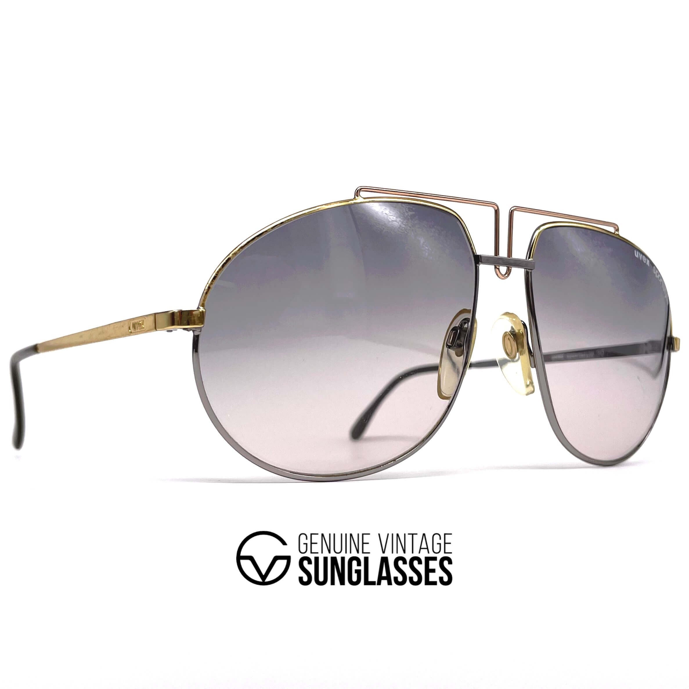 Vintage UVEX "Sportstyle 30" gold XXL sunglasses
