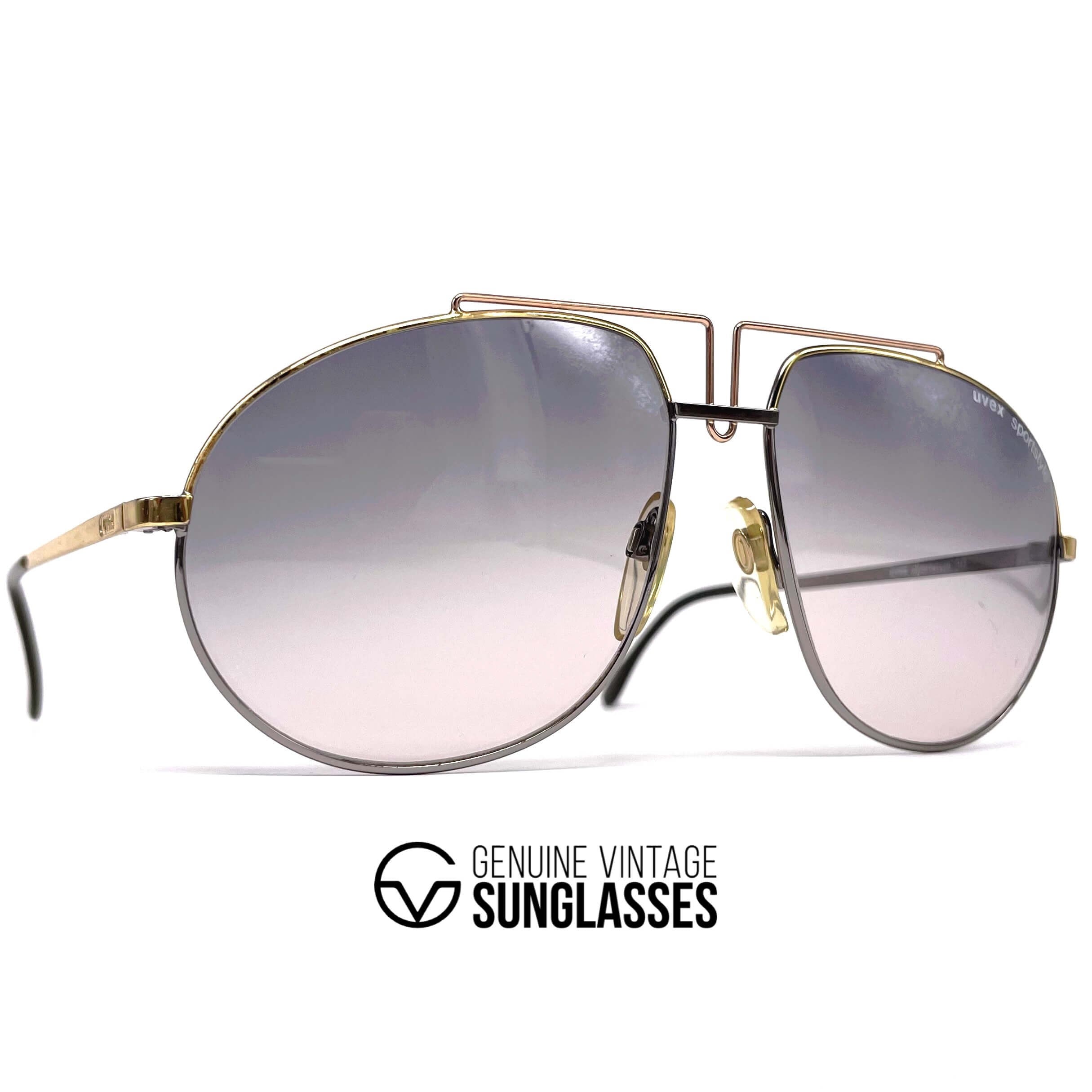 Vintage UVEX "Sportstyle 30" gold XXL sunglasses