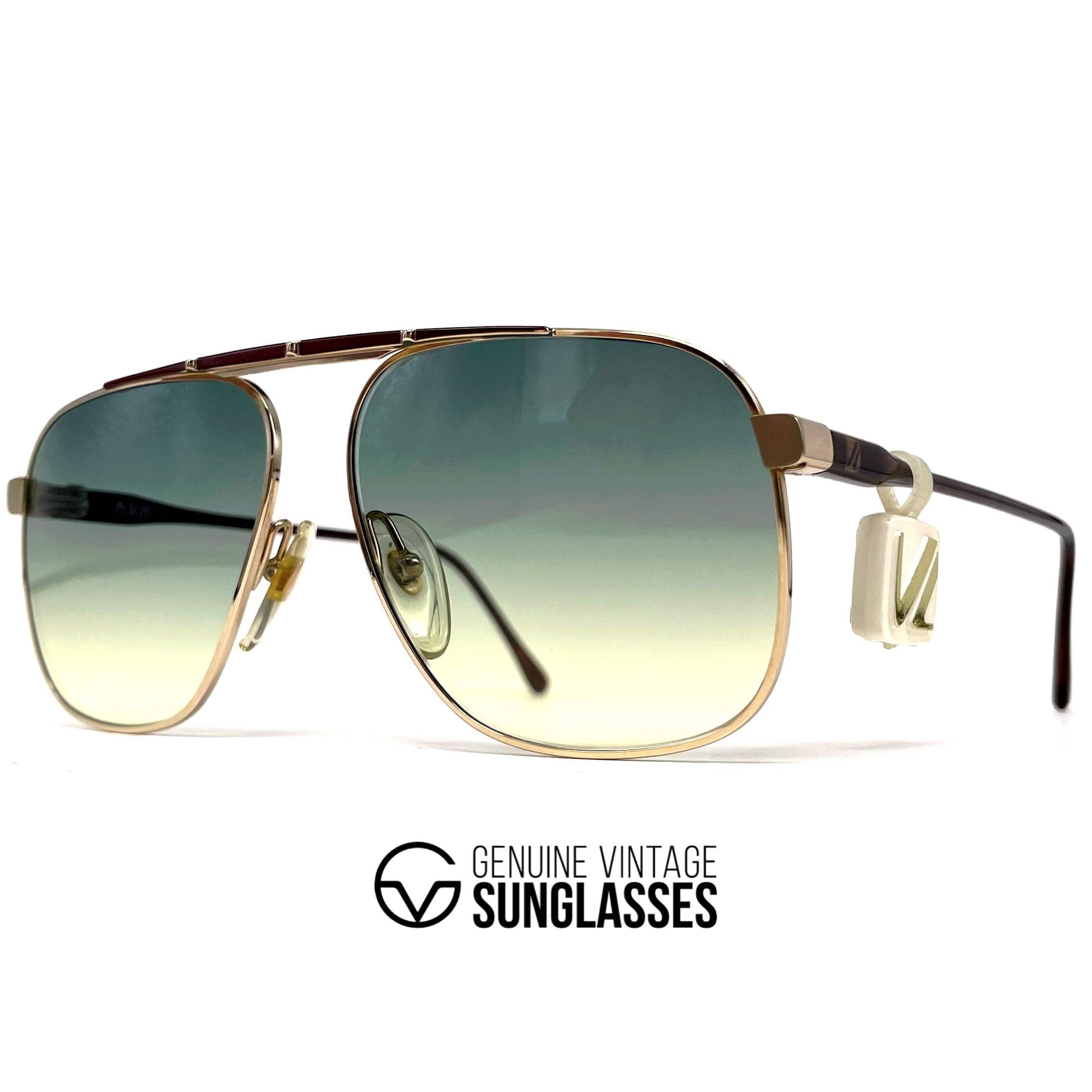 Vintage VIENNALINE 1457 Deluxe 20k gold rare aviator sunglasses