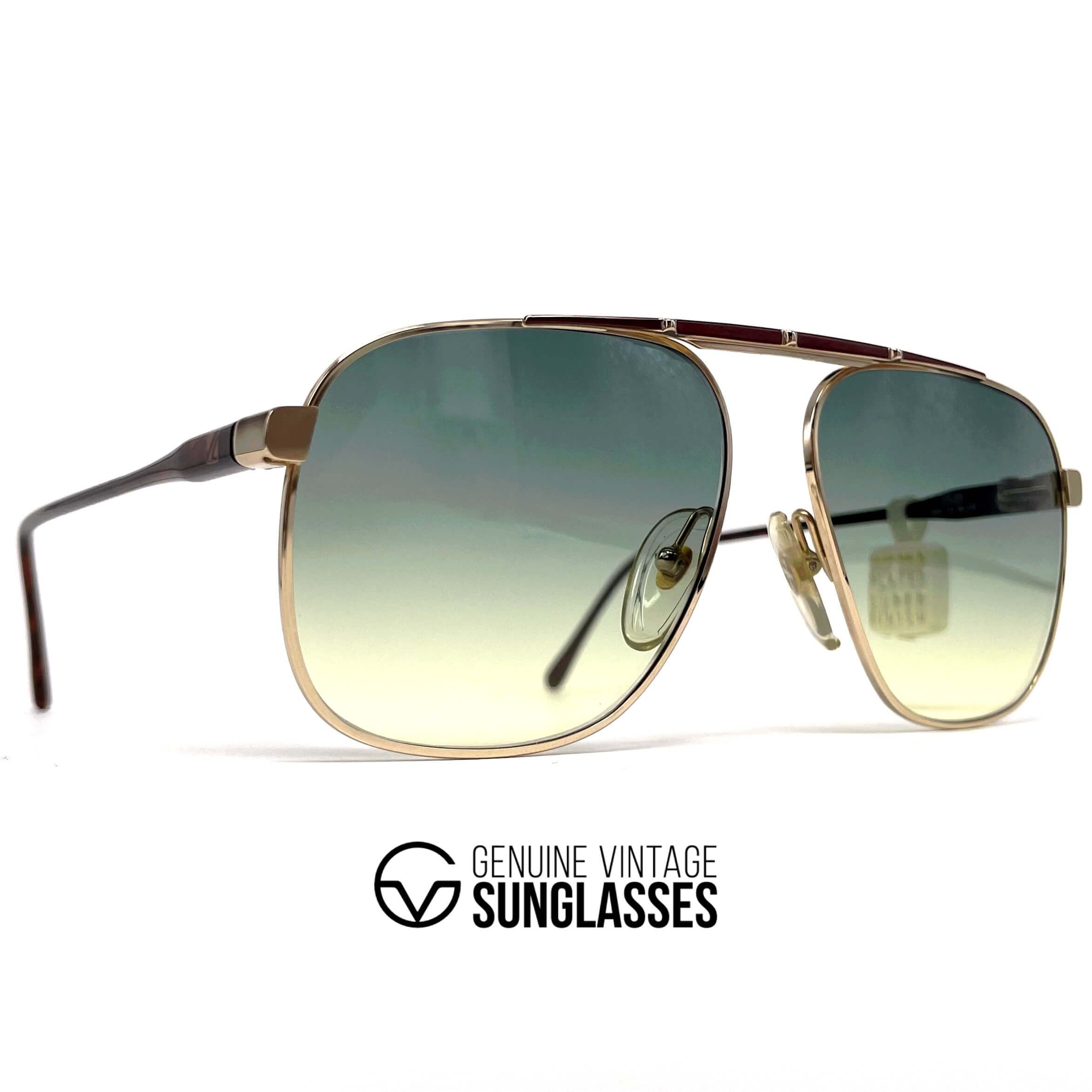 Vintage VIENNALINE 1457 Deluxe 20k gold rare aviator sunglasses