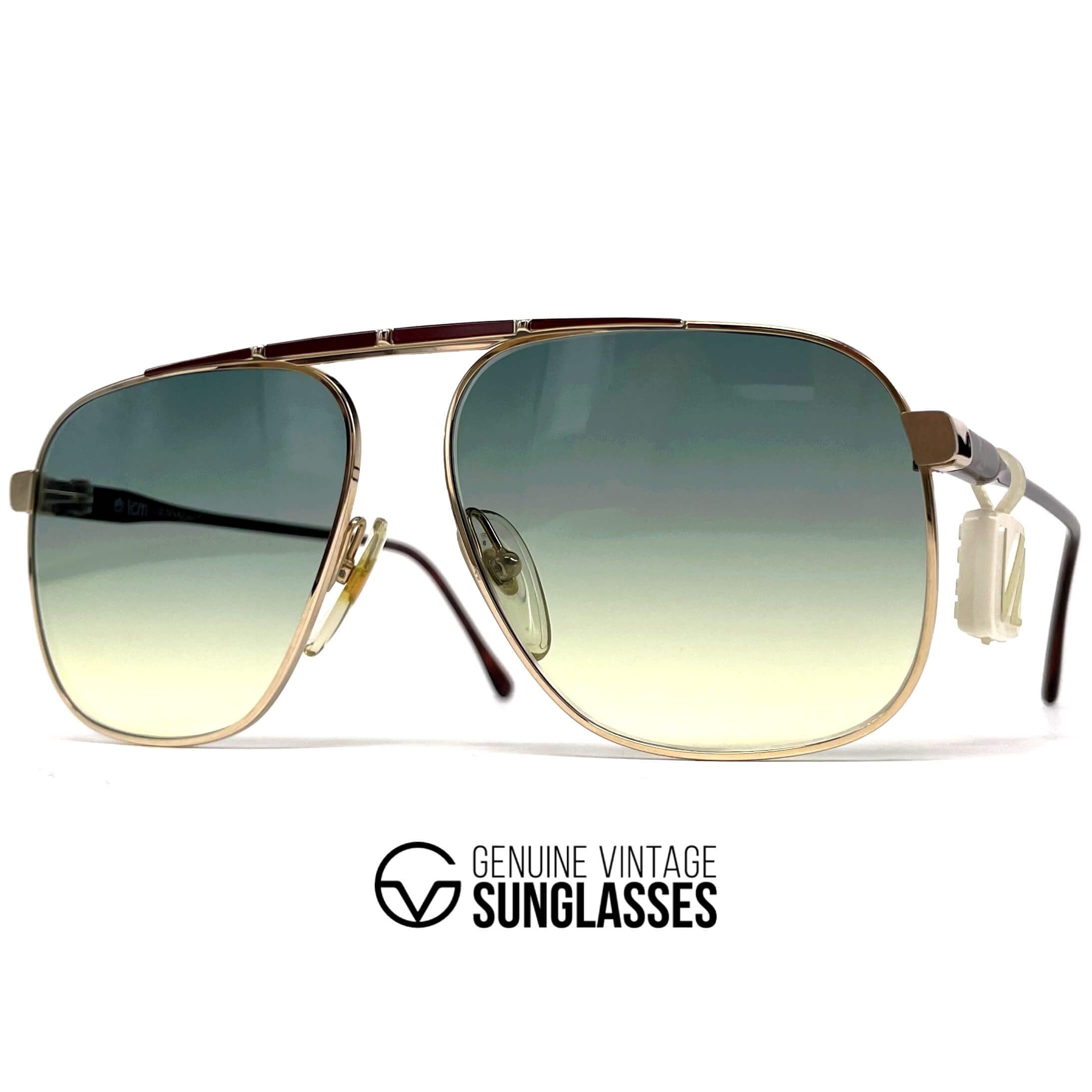 Vintage VIENNALINE 1457 Deluxe 20k gold rare aviator sunglasses