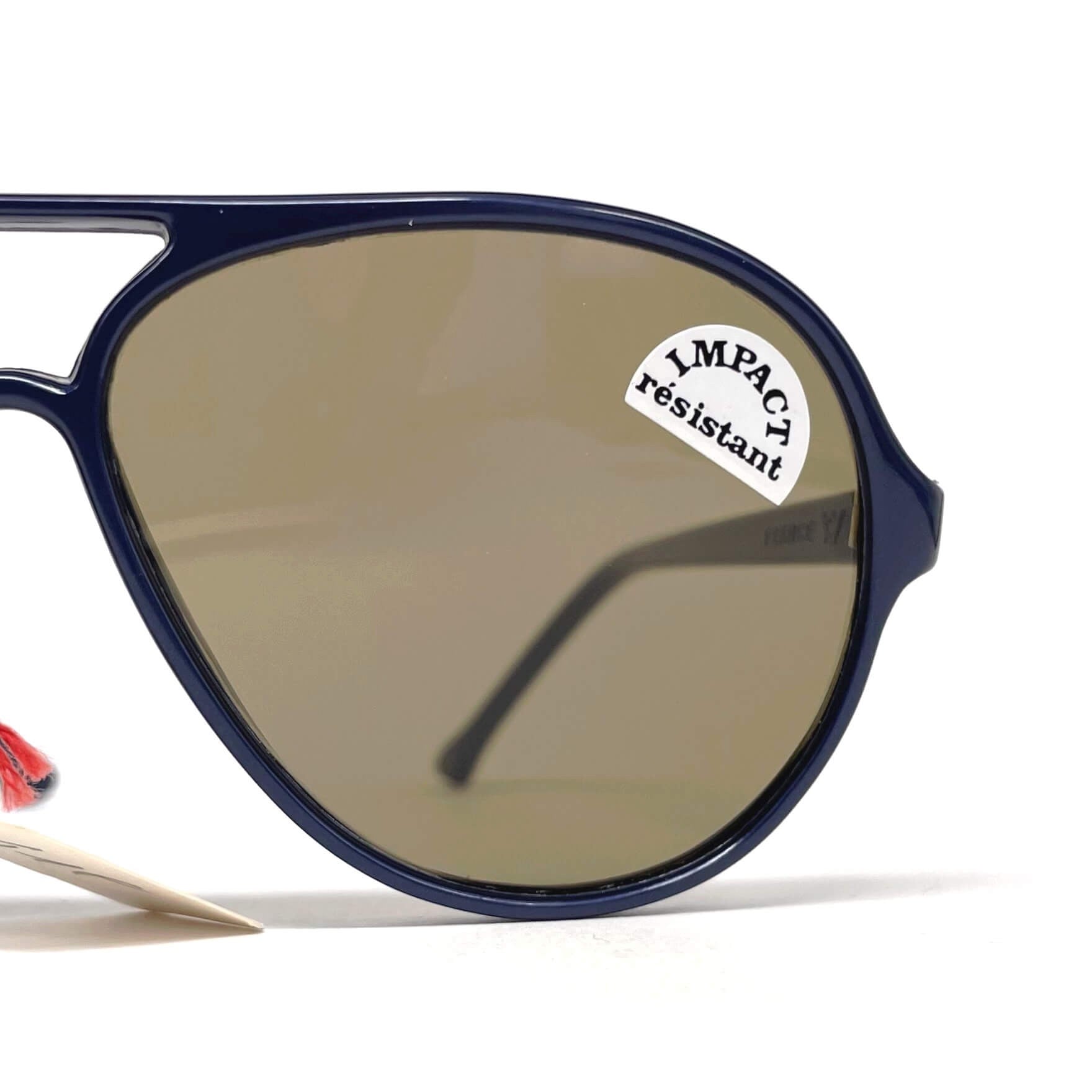 Vintage VUARNET POUILLOUX 3231 nylon blue aviator mineral sunglasses