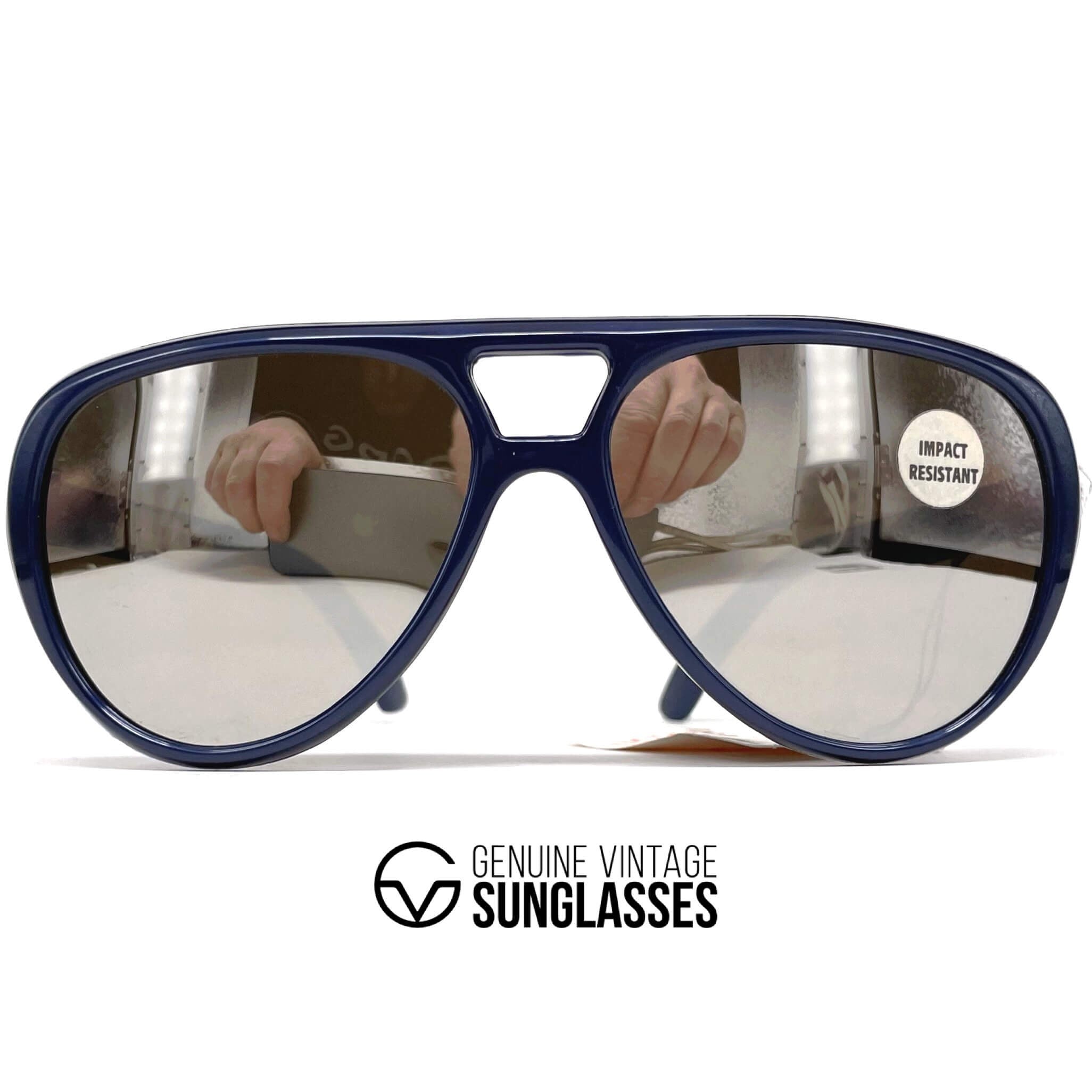 Vintage VUARNET POUILLOUX 3461 nylon blue mirrored mineral sunglasses