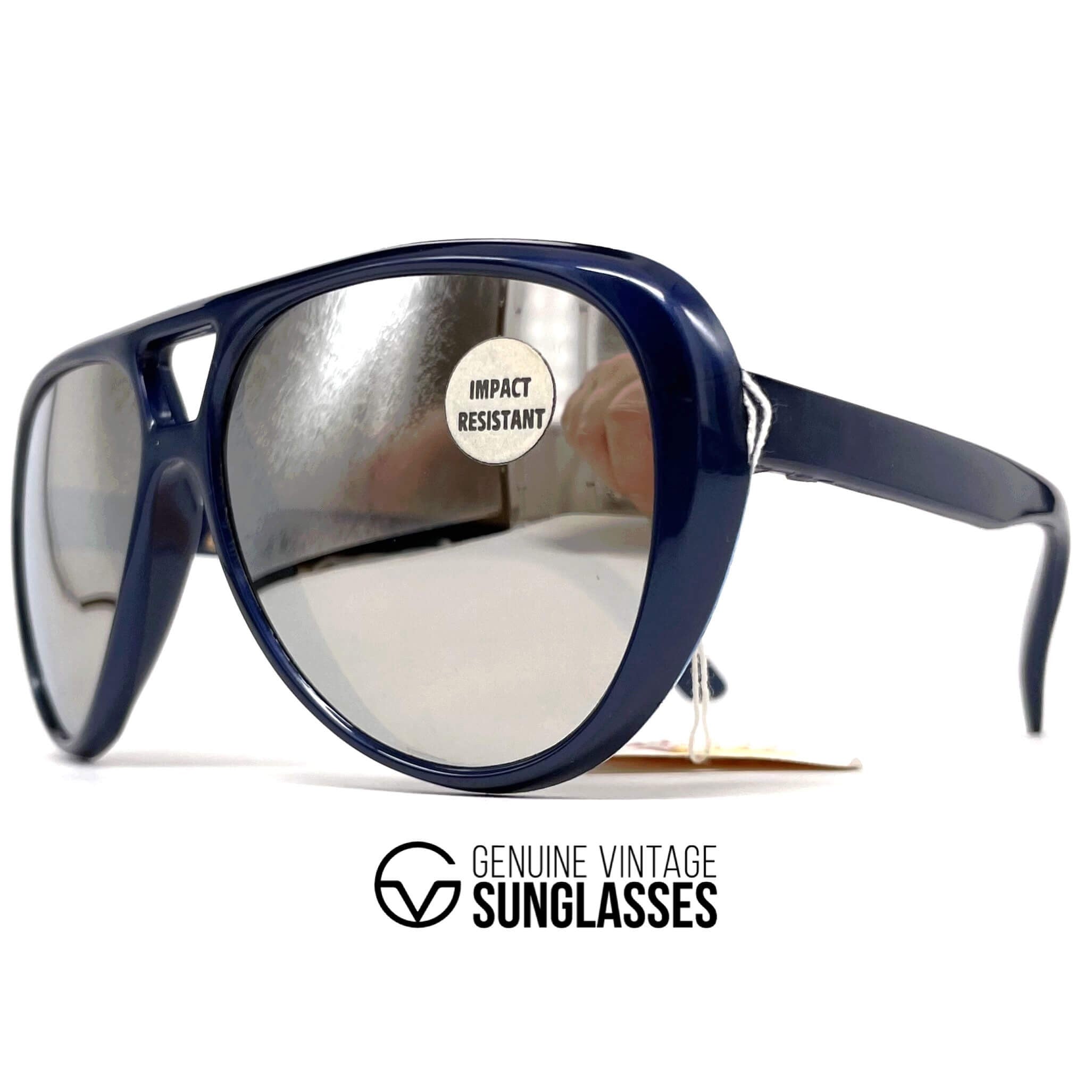Vintage VUARNET POUILLOUX 3461 nylon blue mirrored mineral sunglasses