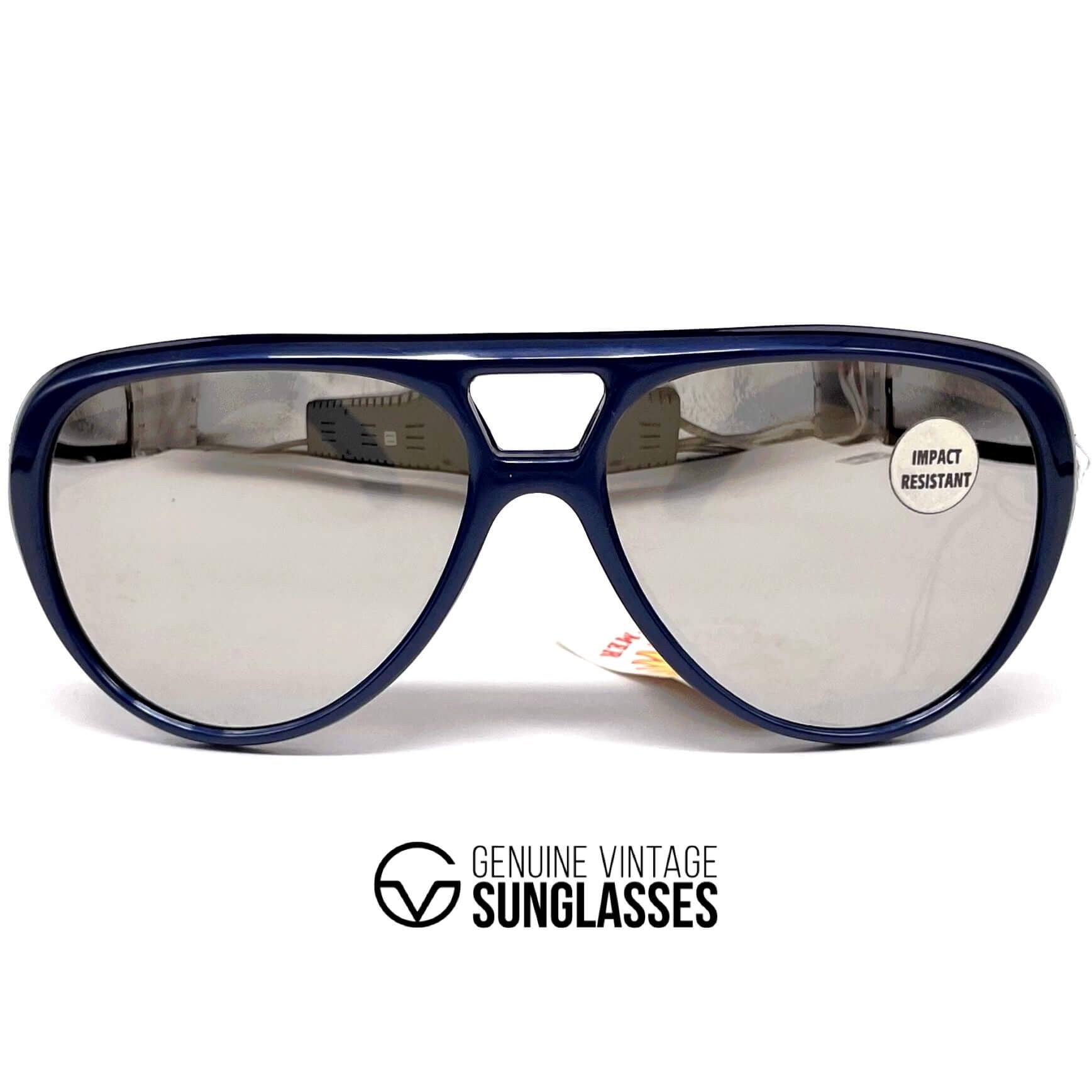 Vintage VUARNET POUILLOUX 3461 nylon blue mirrored mineral sunglasses