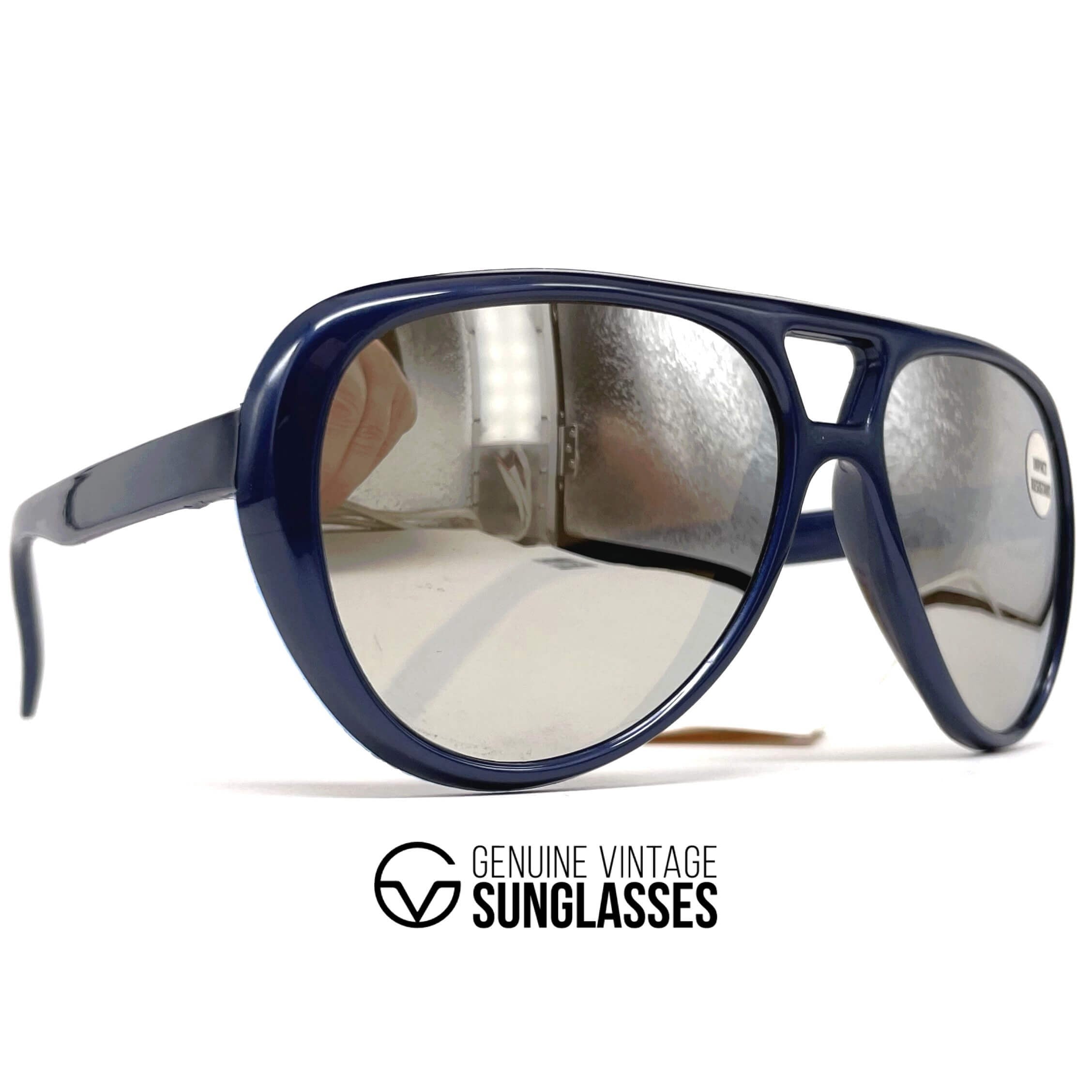 Vintage VUARNET POUILLOUX 3461 nylon blue mirrored mineral sunglasses