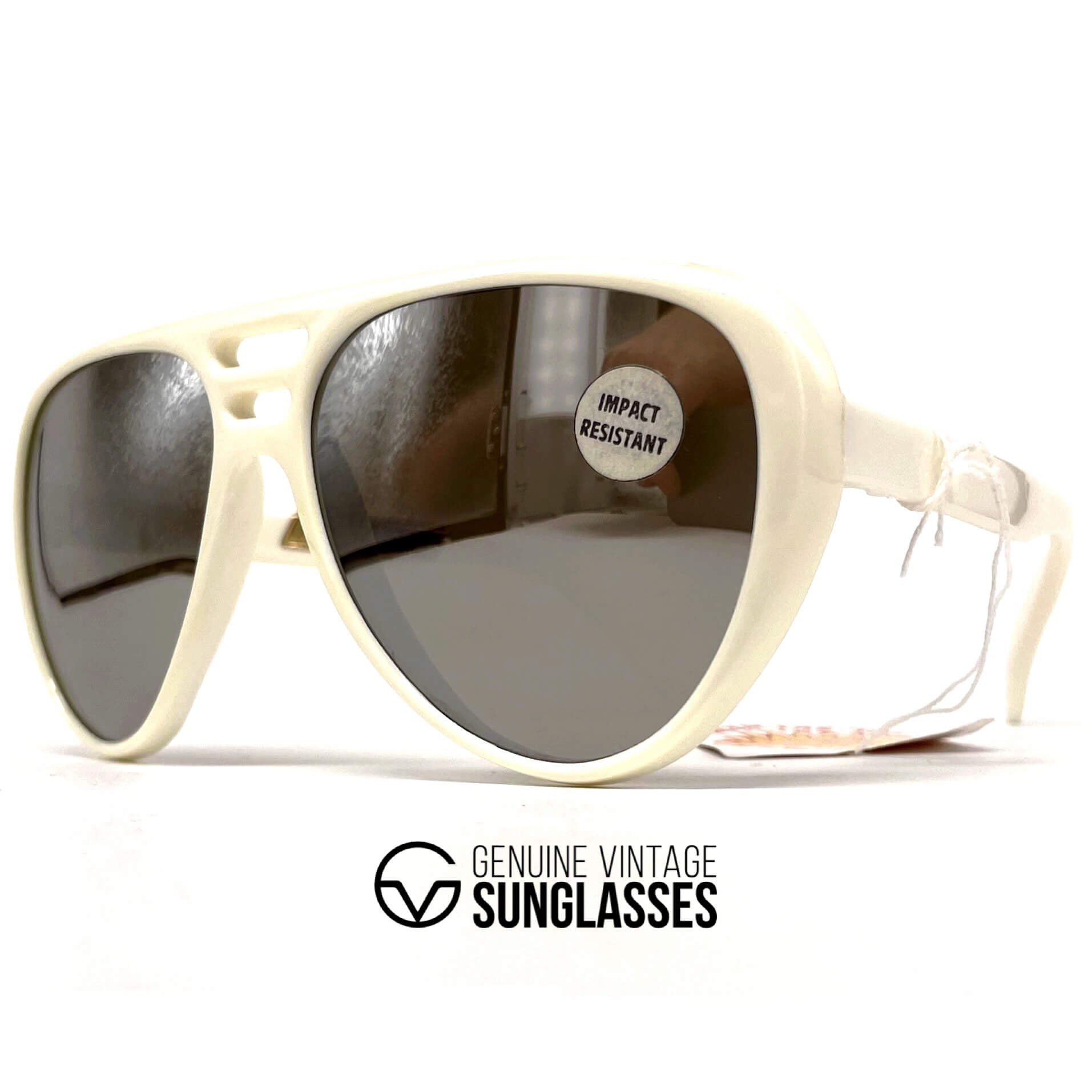 Vintage VUARNET POUILLOUX 3461 nylon white mirrored mineral sunglasses