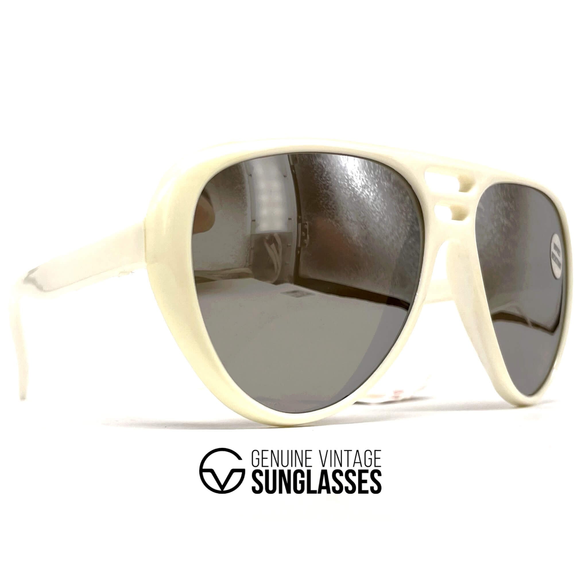 Vintage VUARNET POUILLOUX 3461 nylon white mirrored mineral sunglasses