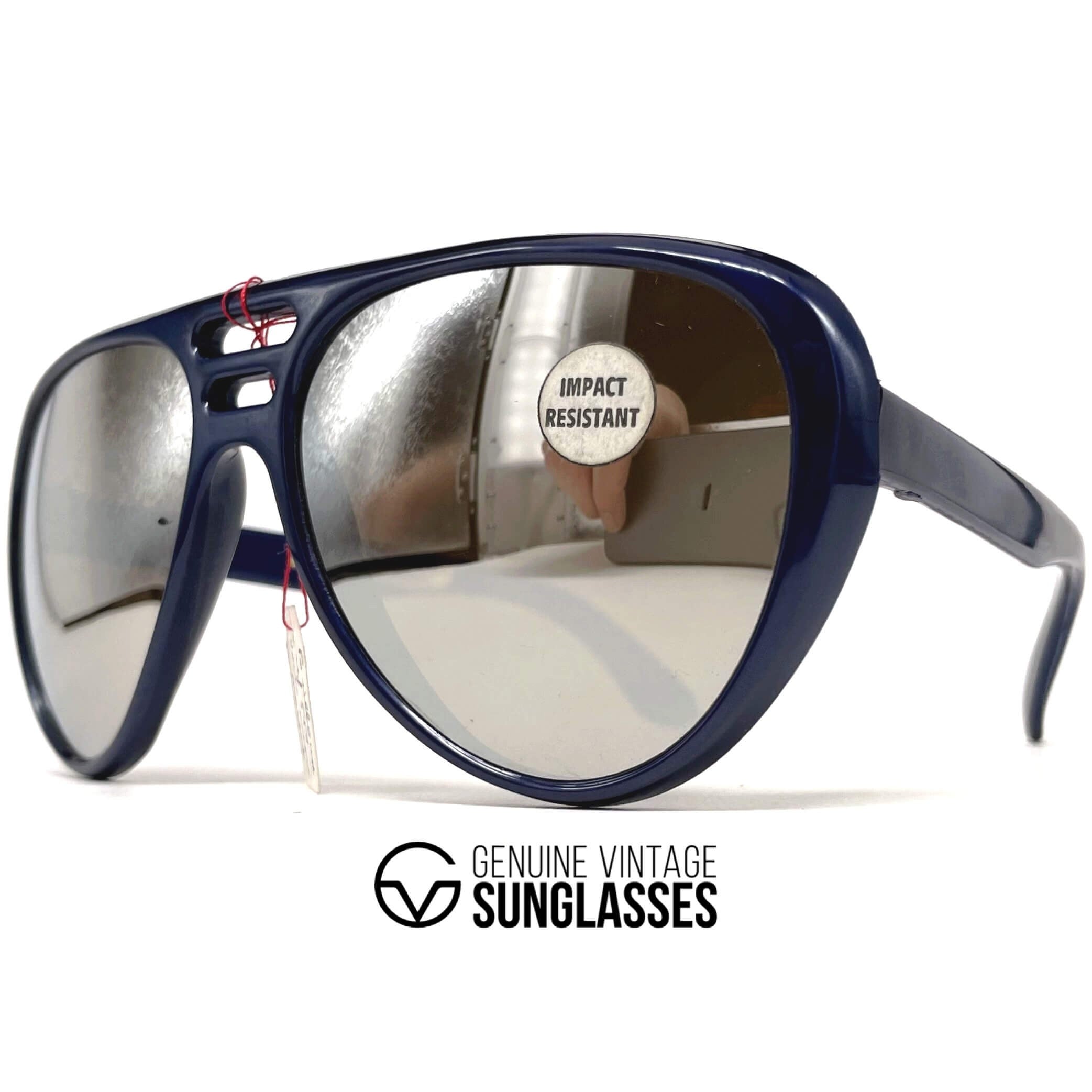 Vintage VUARNET POUILLOUX 559 nylon blue mirrored mineral sunglasses