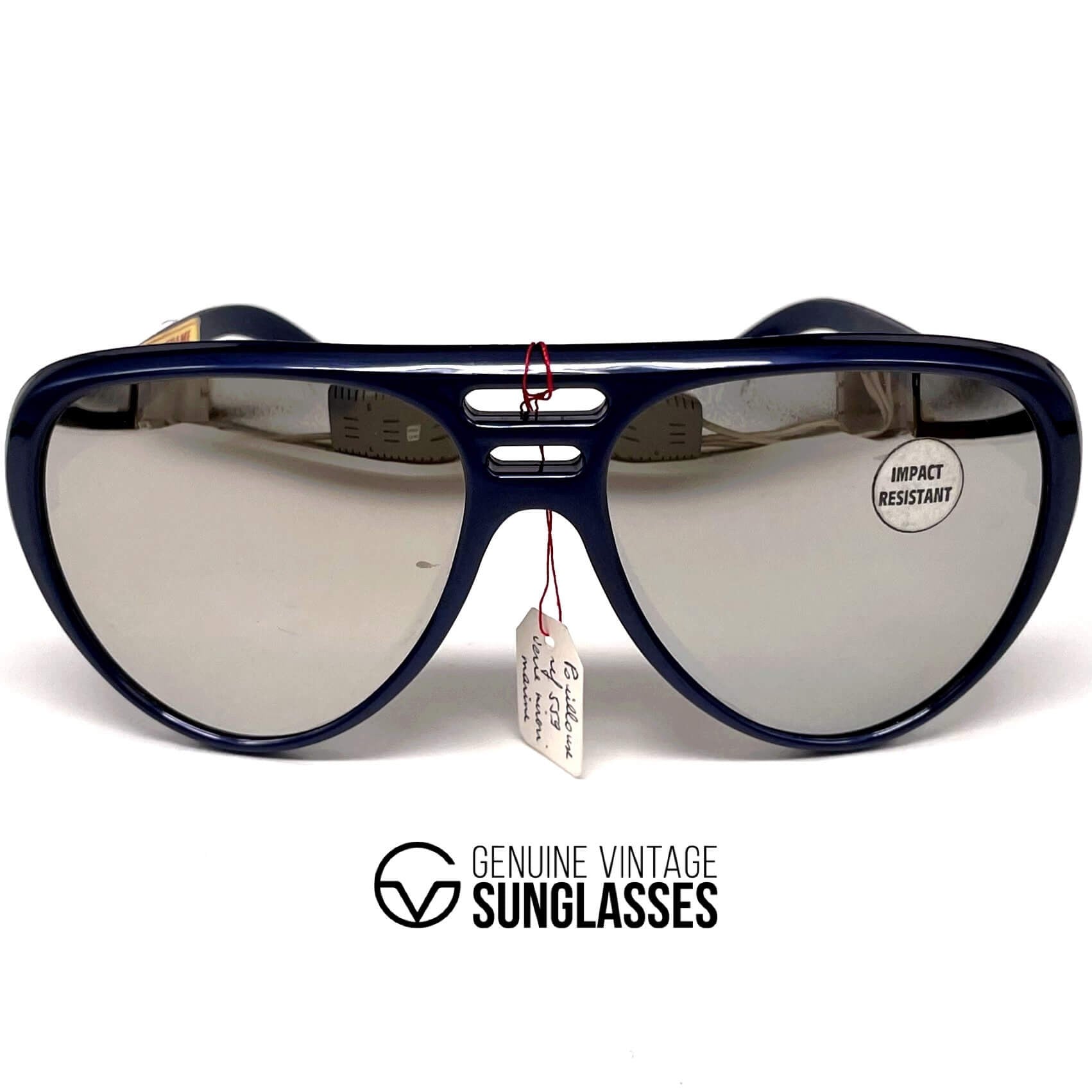 Vintage VUARNET POUILLOUX 559 nylon blue mirrored mineral sunglasses
