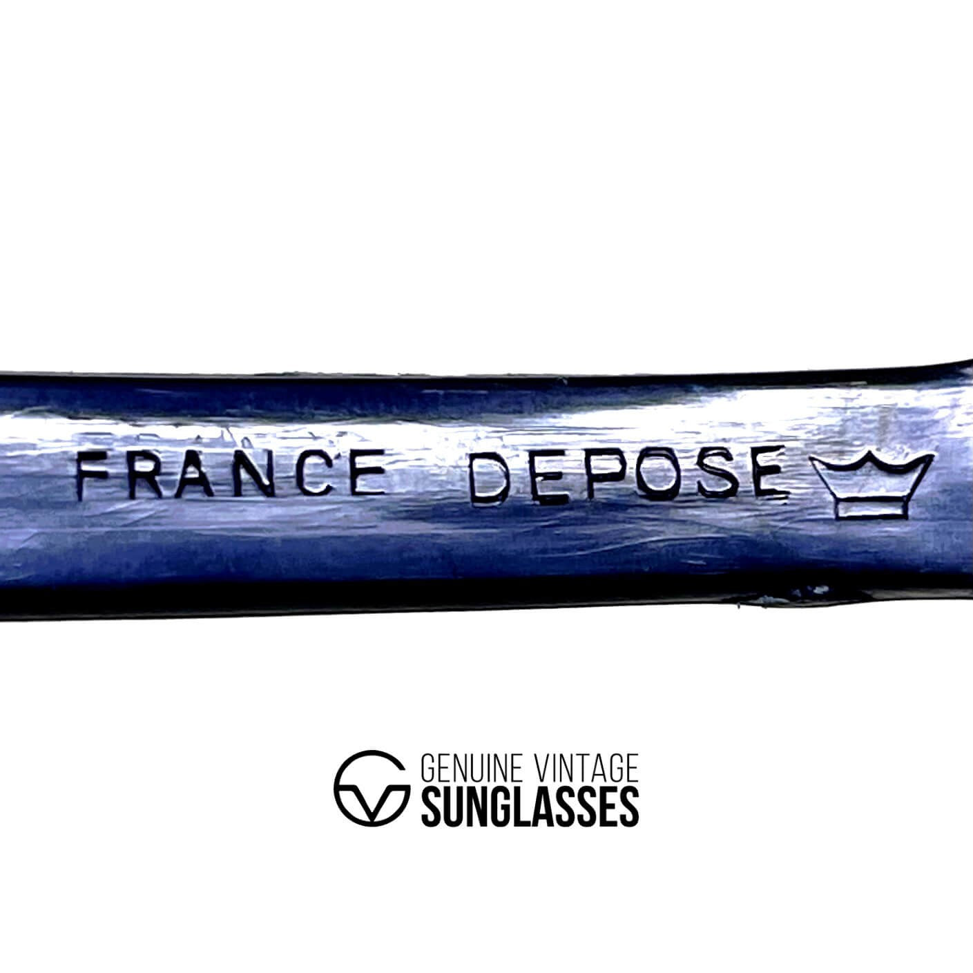 Vintage VUARNET POUILLOUX 559 nylon blue mirrored mineral sunglasses
