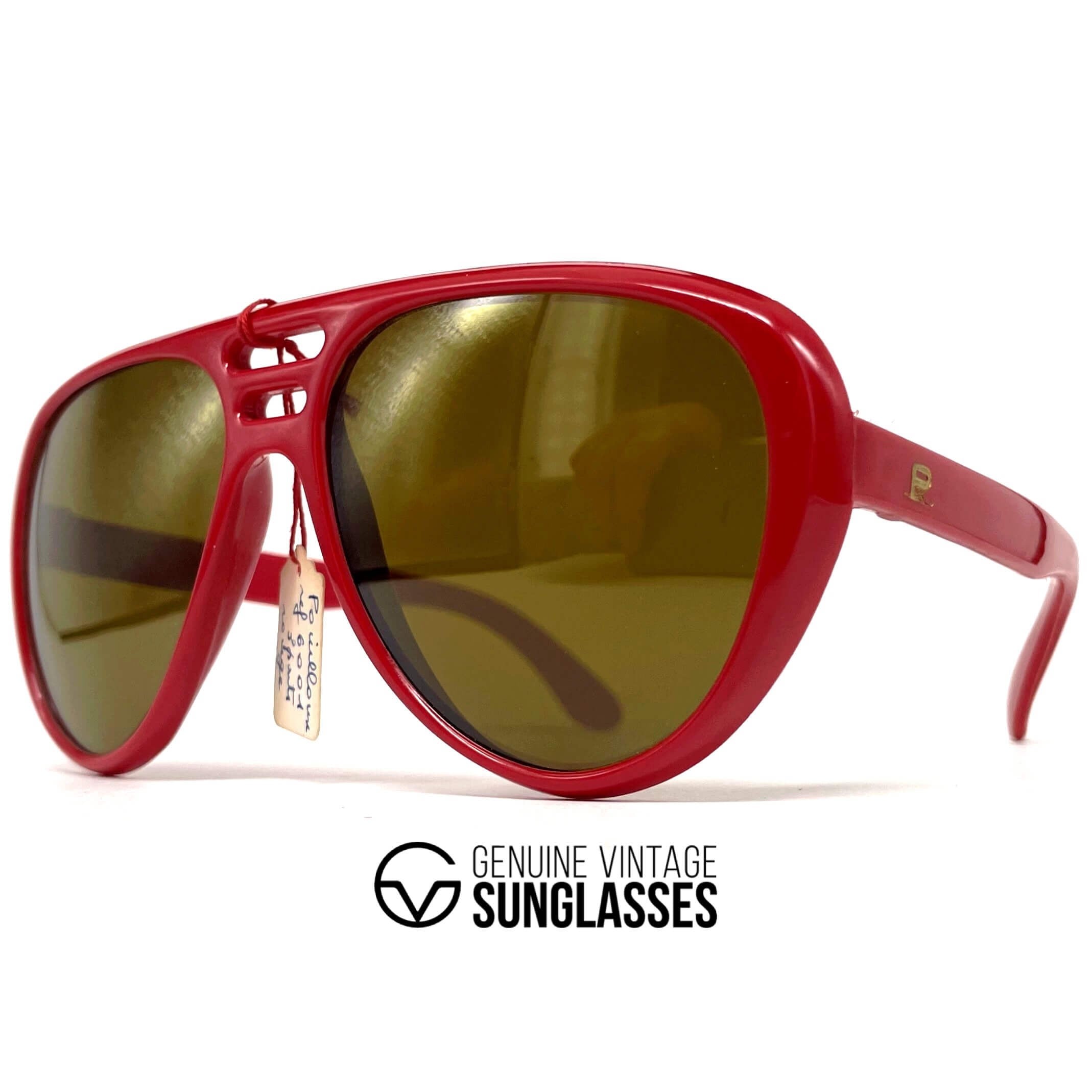 Vintage VUARNET POUILLOUX 6001 nylon red mirrored mineral sunglasses