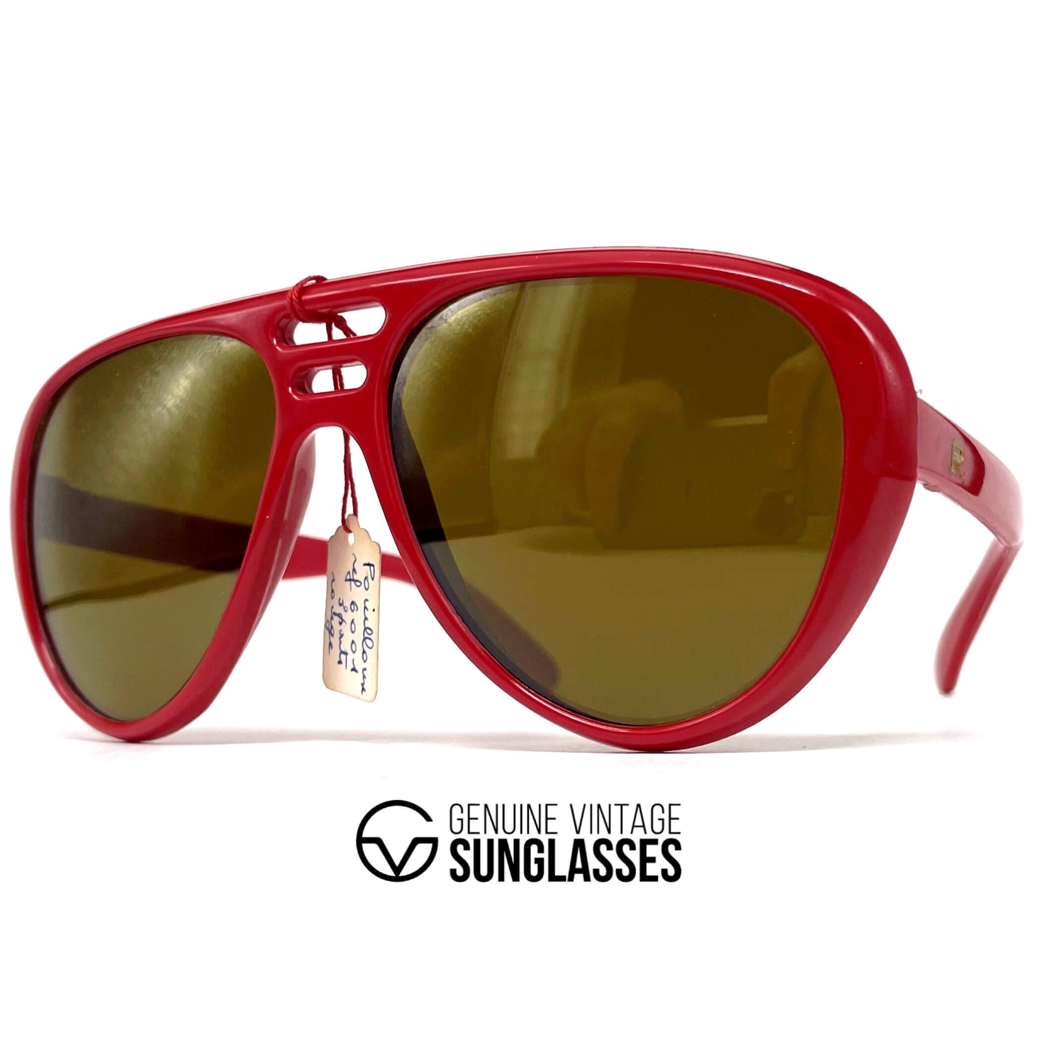 Vintage VUARNET POUILLOUX 6001 nylon red mirrored mineral sunglasses