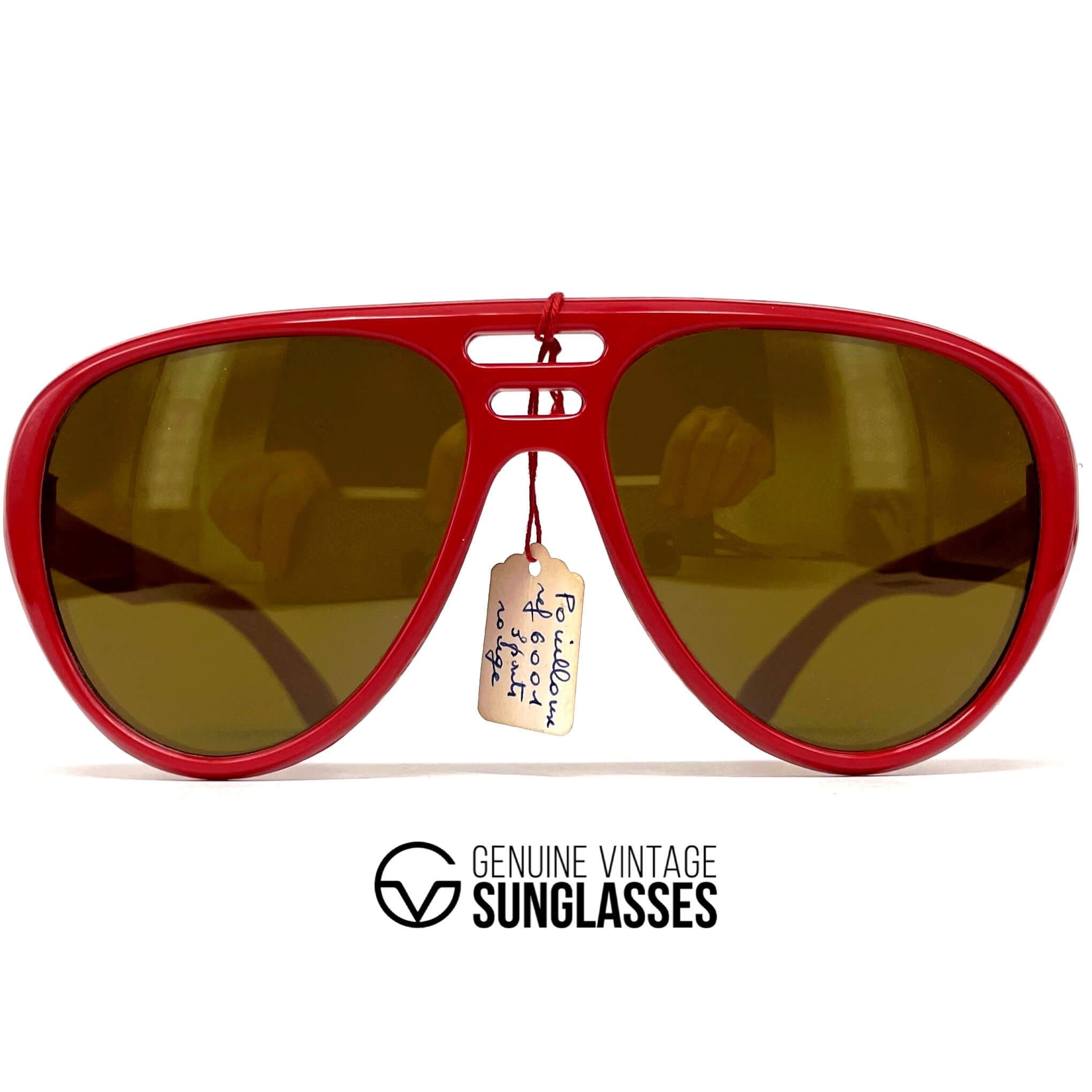 Vintage VUARNET POUILLOUX 6001 nylon red mirrored mineral sunglasses