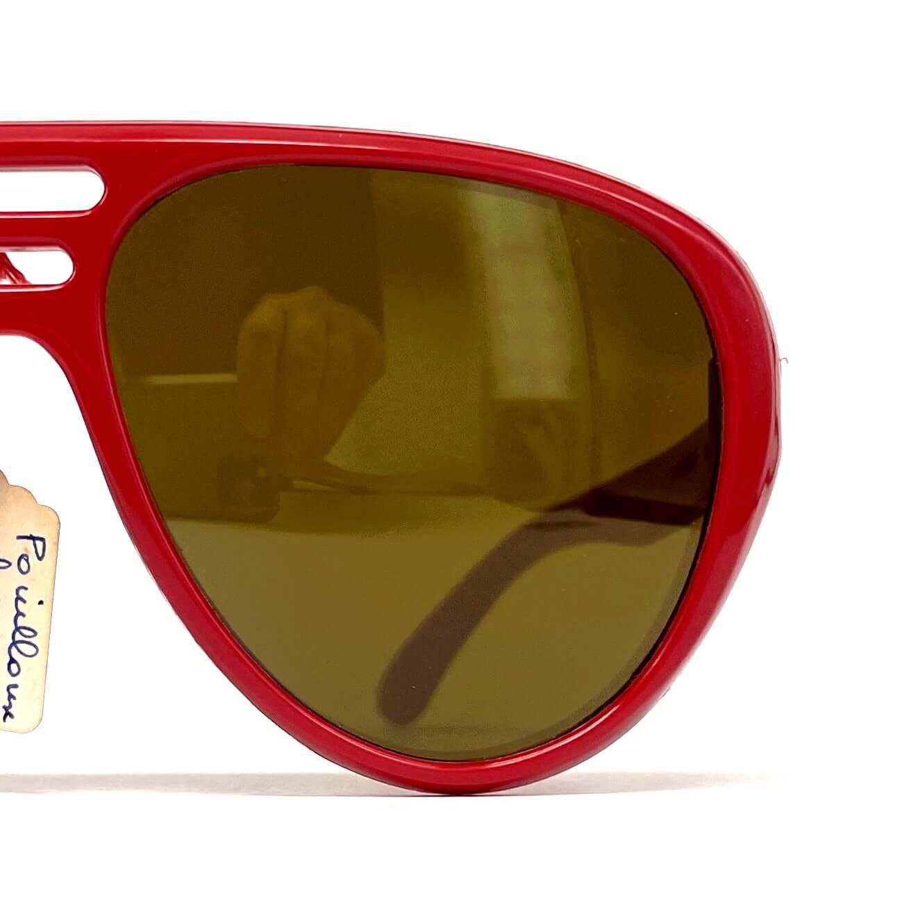 Vintage VUARNET POUILLOUX 6001 nylon red mirrored mineral sunglasses