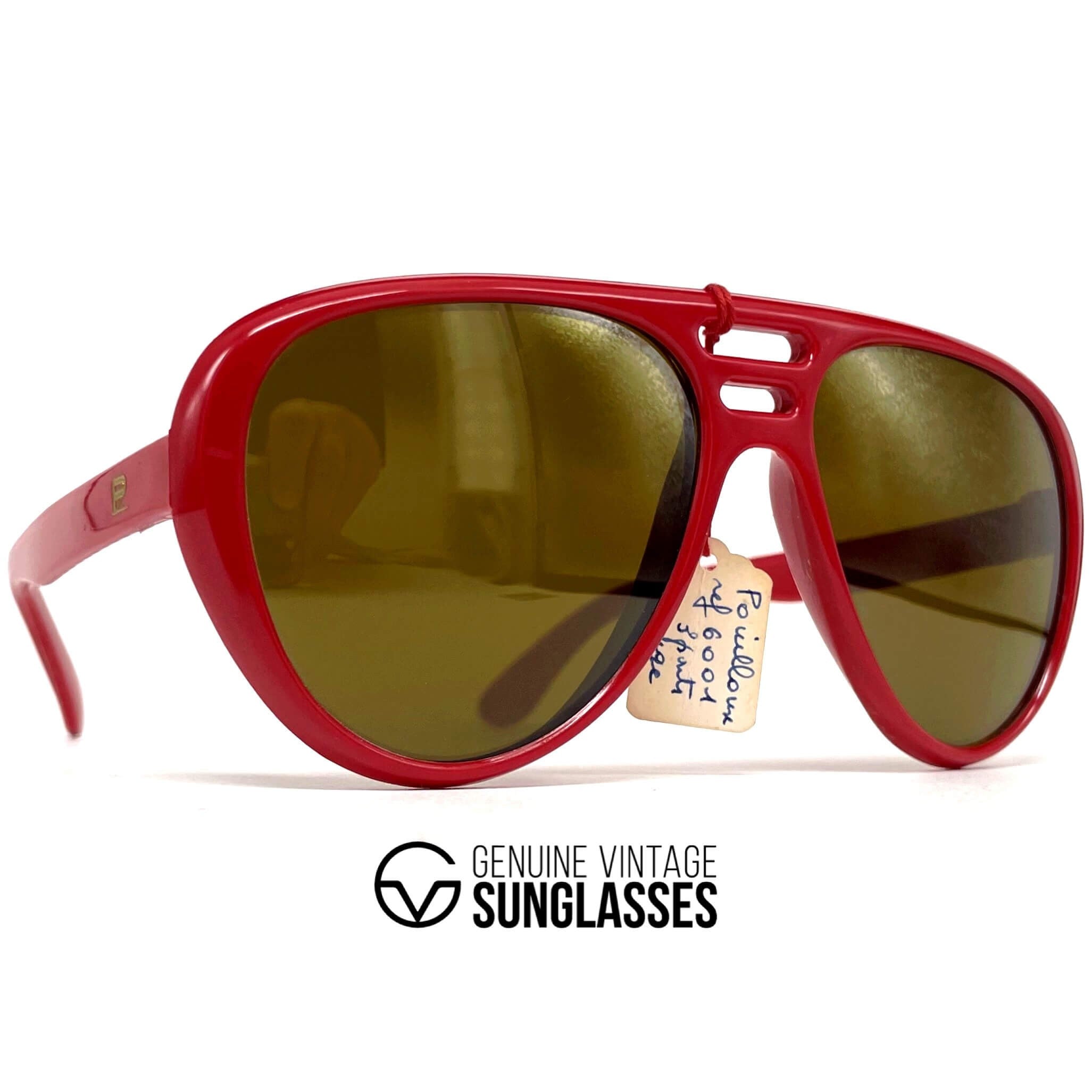 Vintage VUARNET POUILLOUX 6001 nylon red mirrored mineral sunglasses