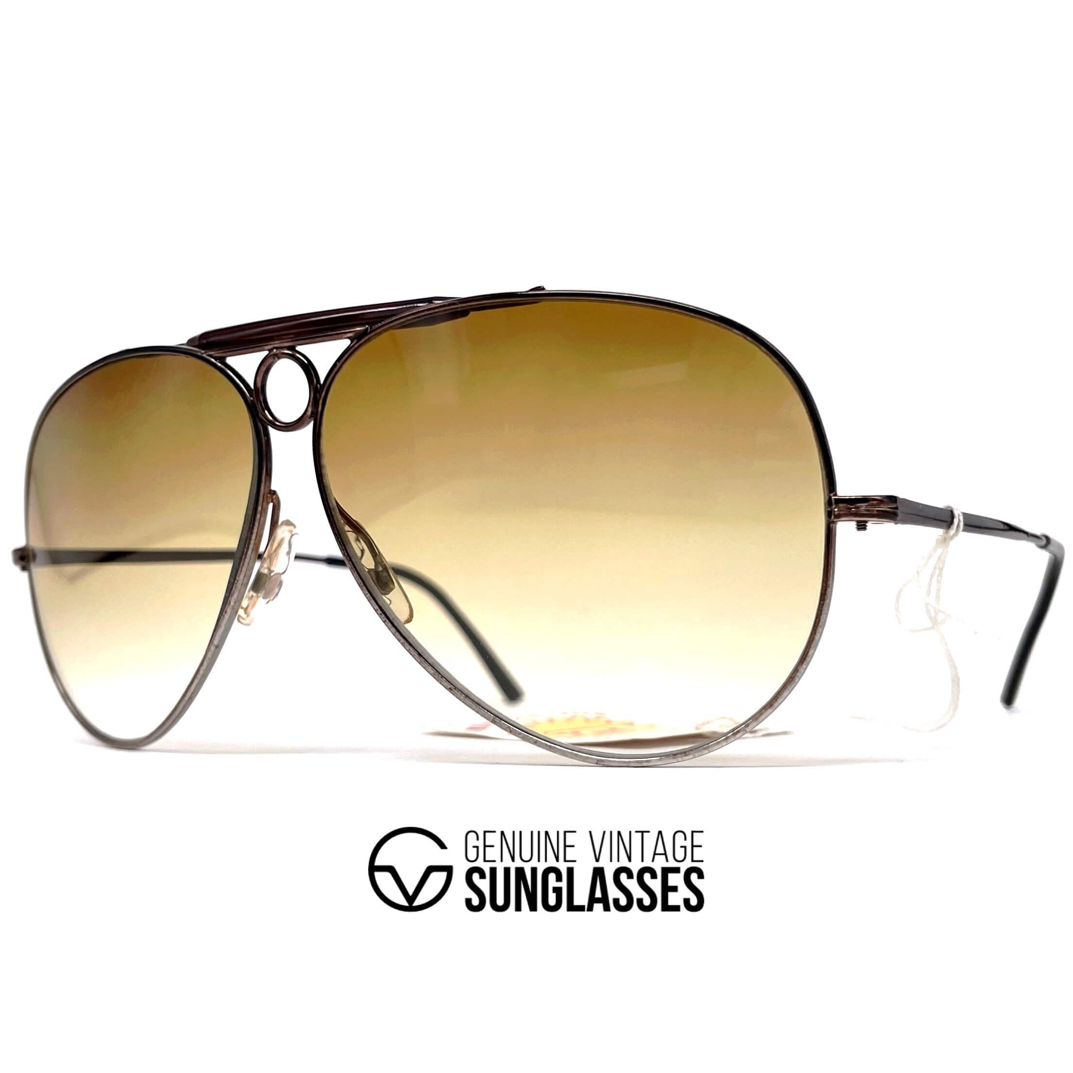 Vintage VUARNET POUILLOUX 6031 Shooter black chrome aviator sunglasses
