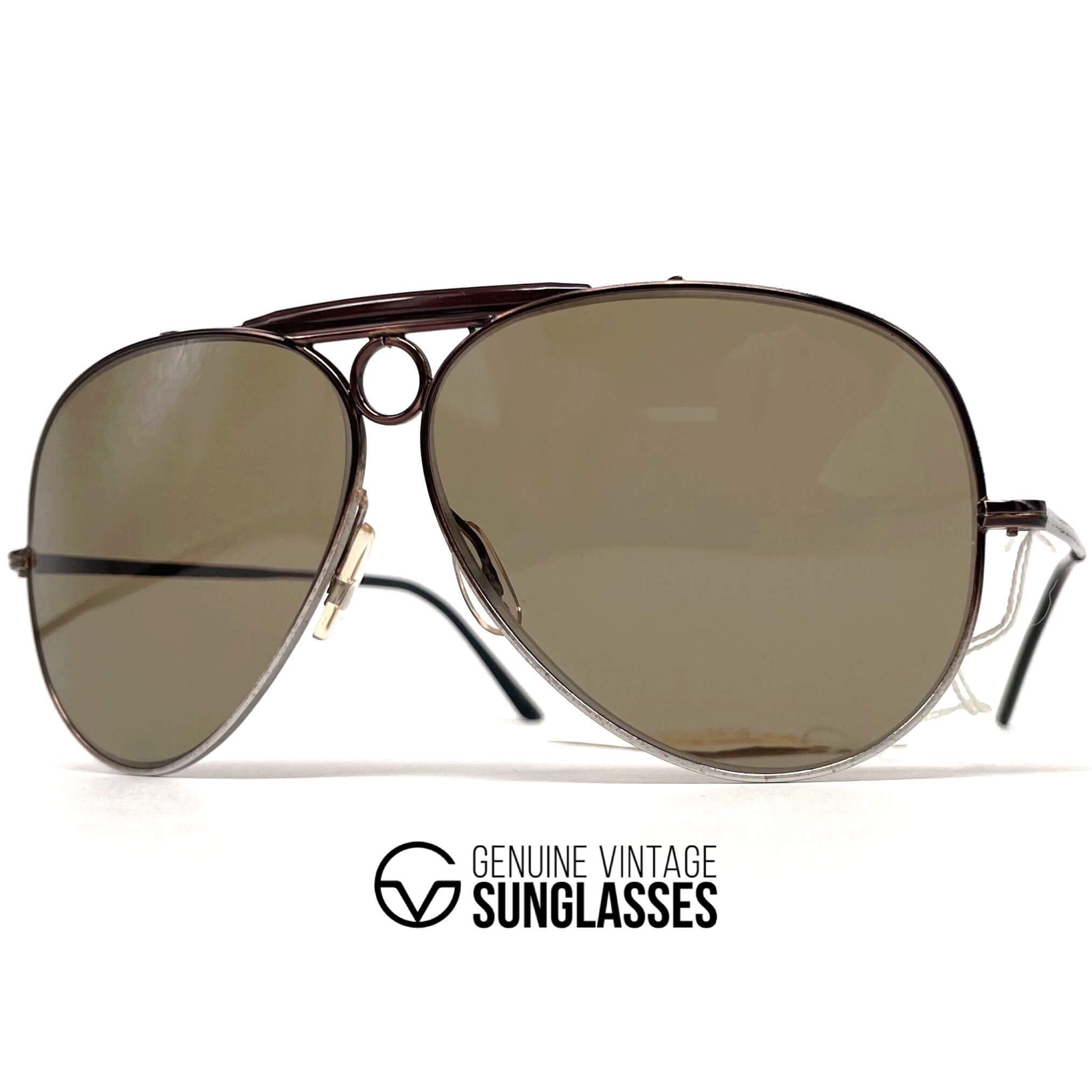 Vintage VUARNET POUILLOUX 6031 Shooter black chrome aviator sunglasses