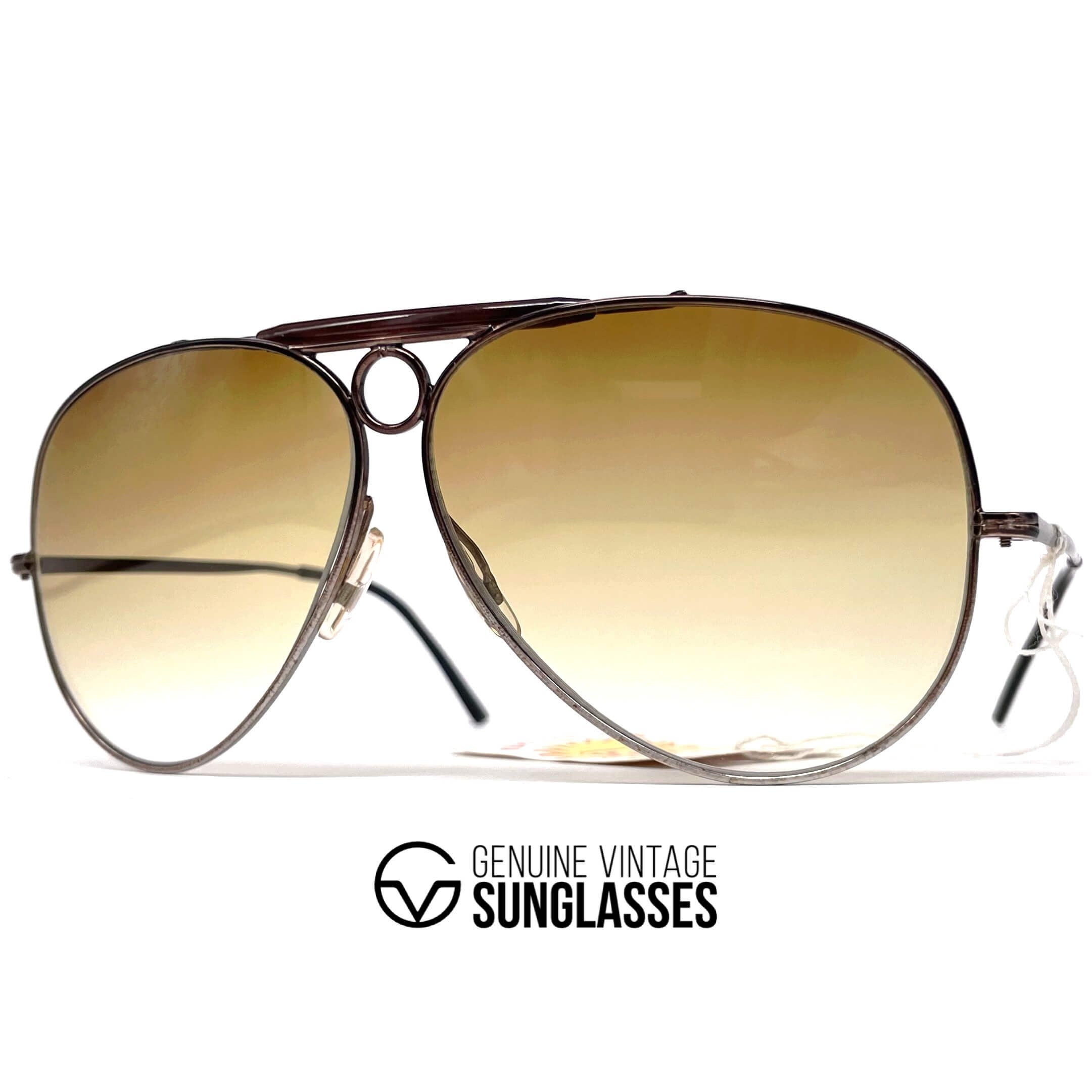 Vintage VUARNET POUILLOUX 6031 Shooter black chrome aviator sunglasses