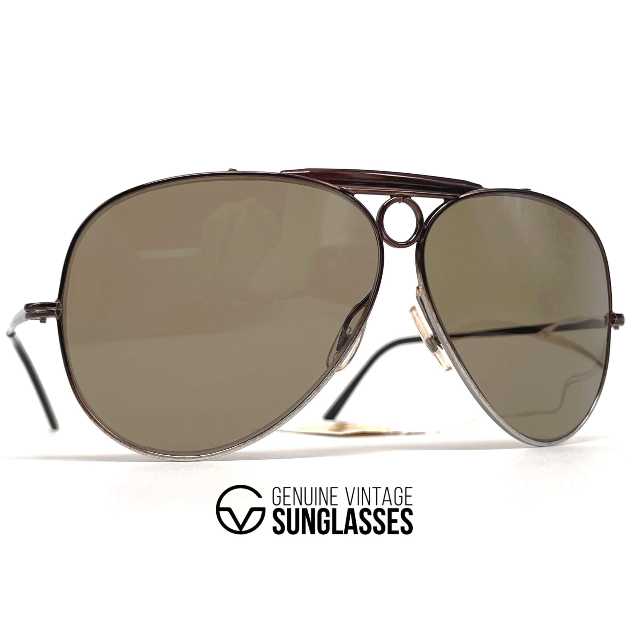 Vintage VUARNET POUILLOUX 6031 Shooter black chrome aviator sunglasses