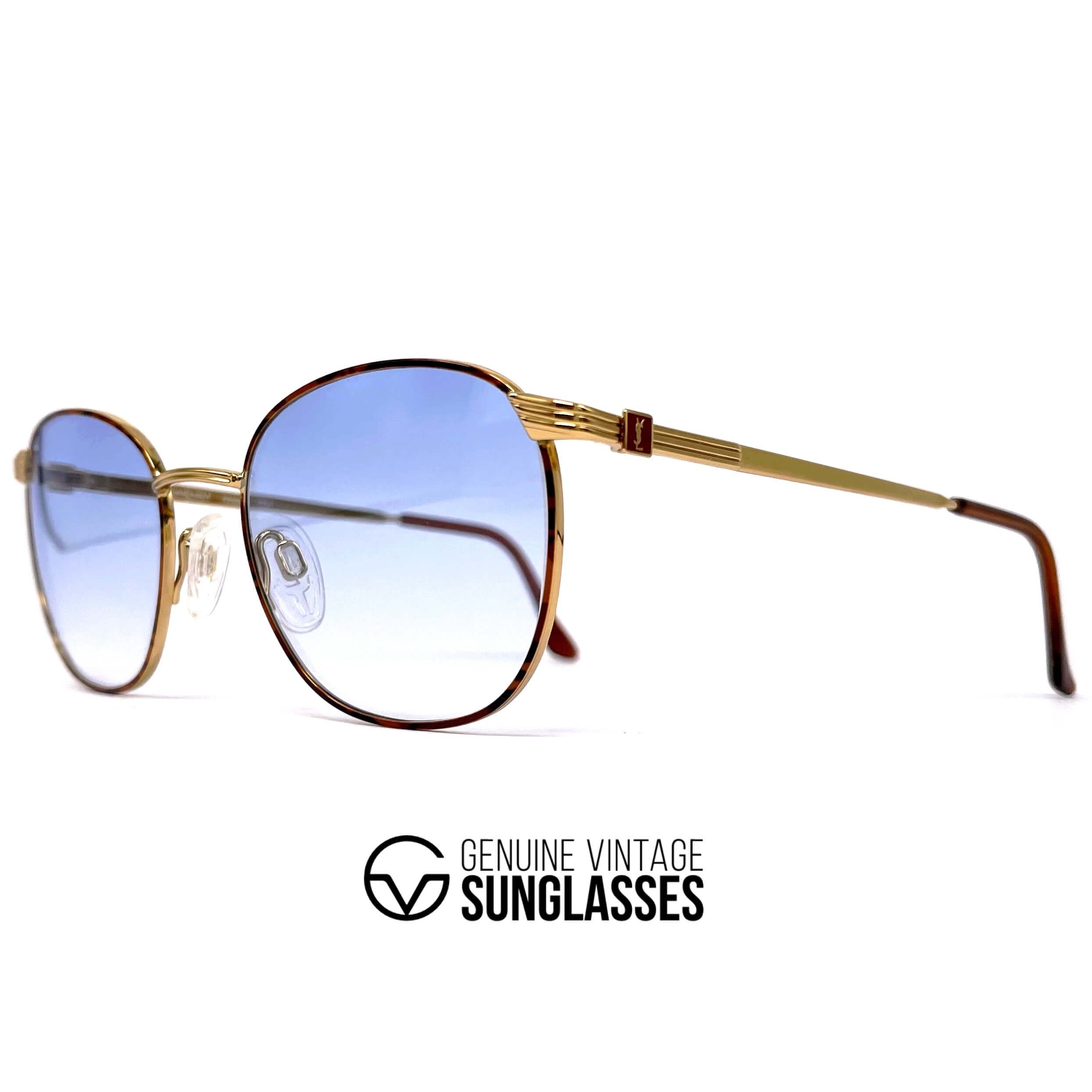 Vintage YVES SAINT LAURENT 4015 gold sunglasses