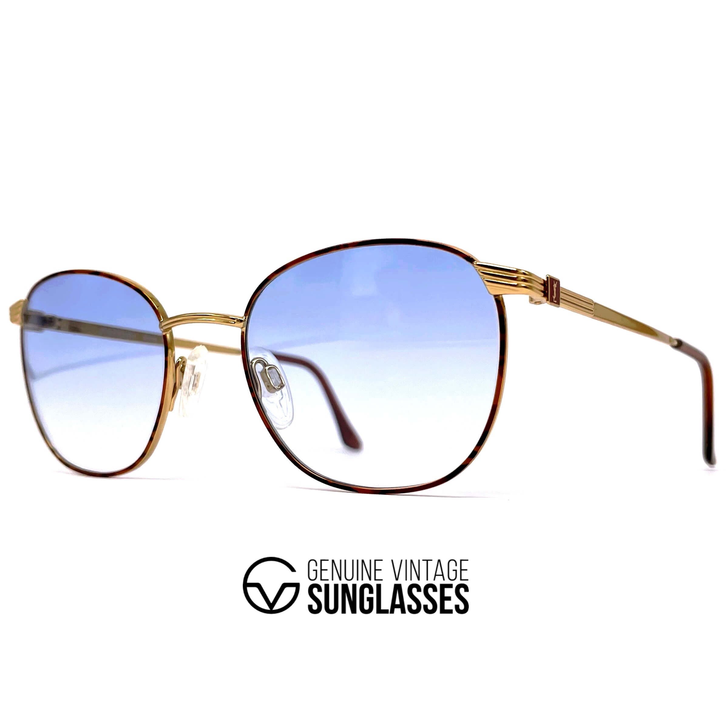 Vintage YVES SAINT LAURENT 4015 gold sunglasses