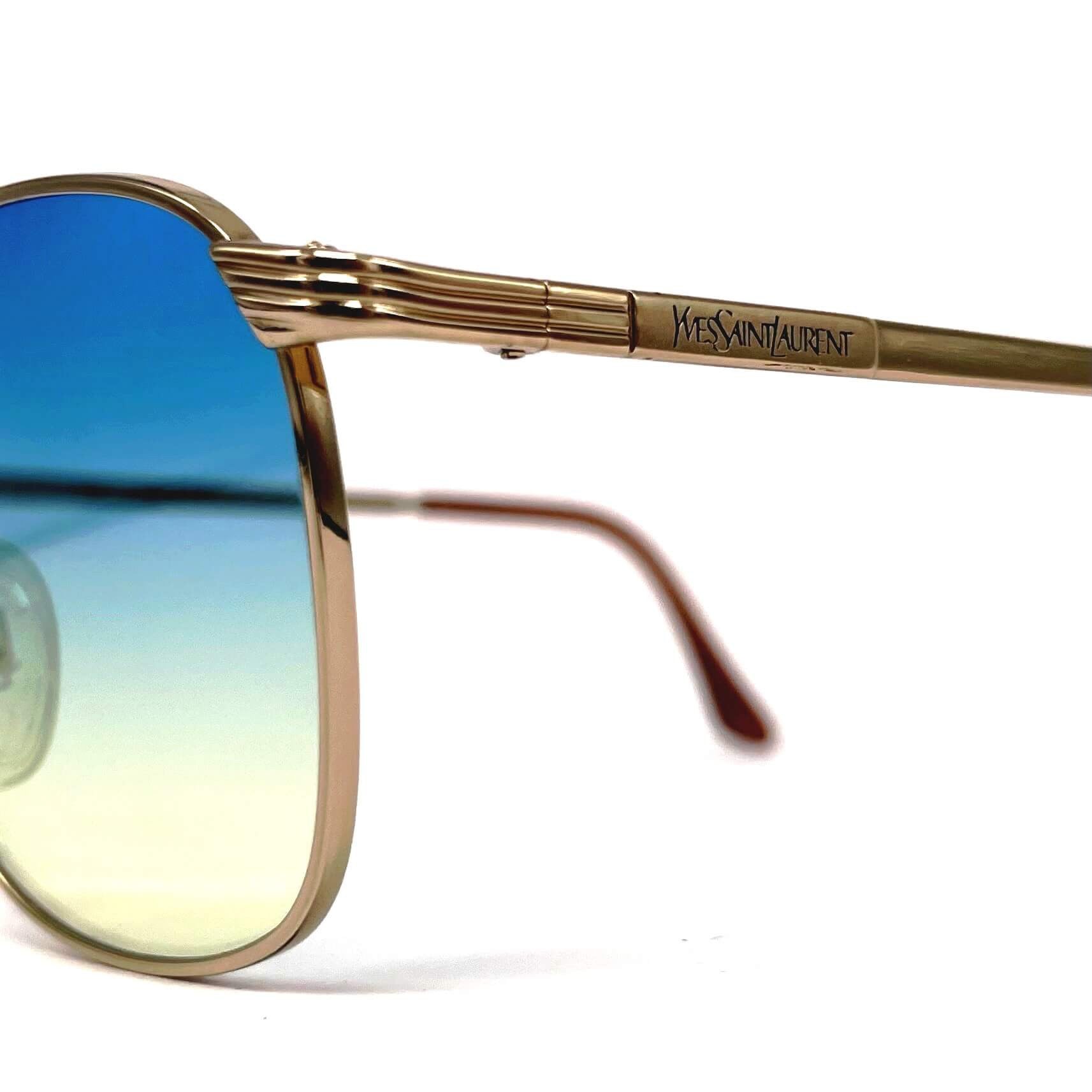 Vintage YVES SAINT LAURENT 4031 gold sunglasses