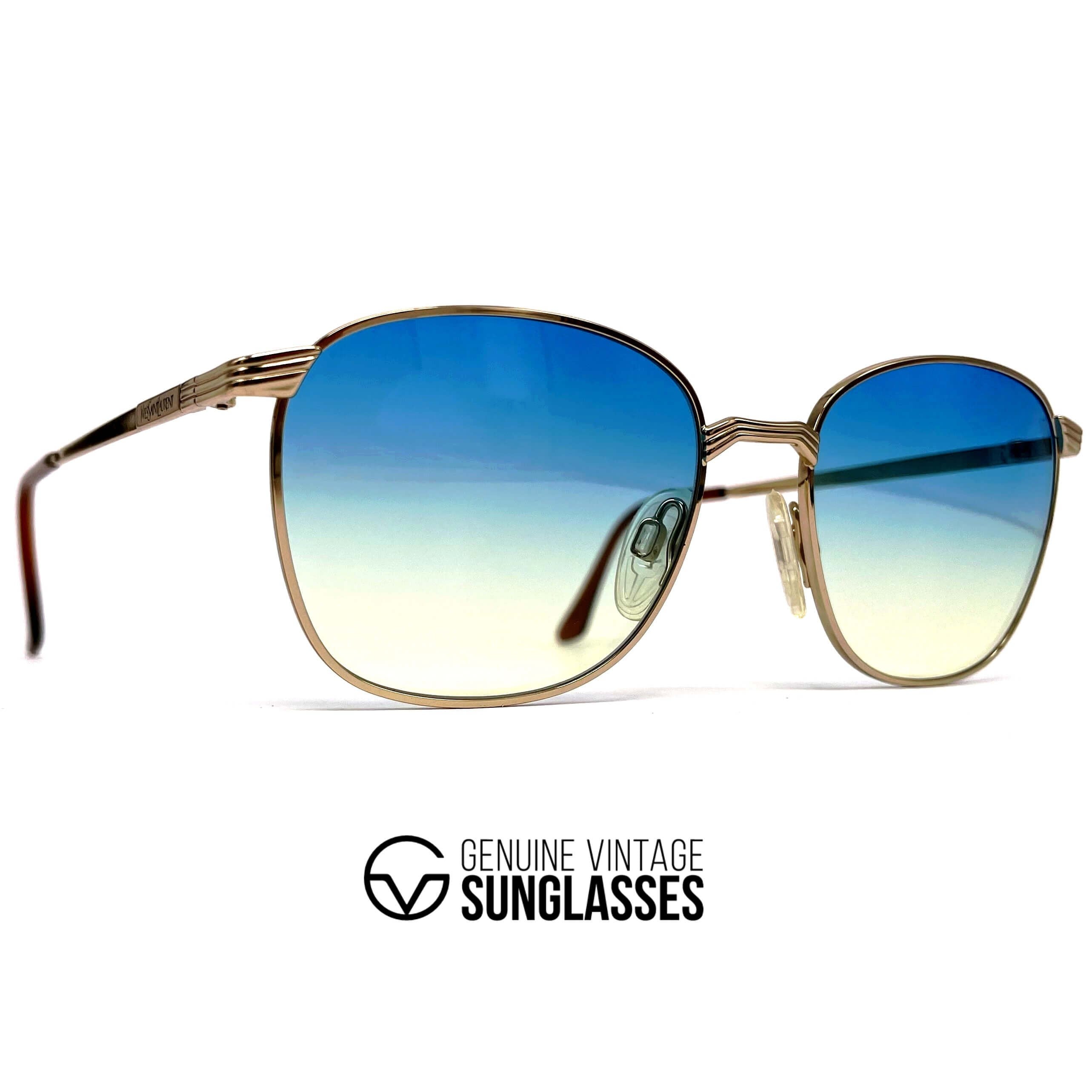 Vintage YVES SAINT LAURENT 4031 gold sunglasses