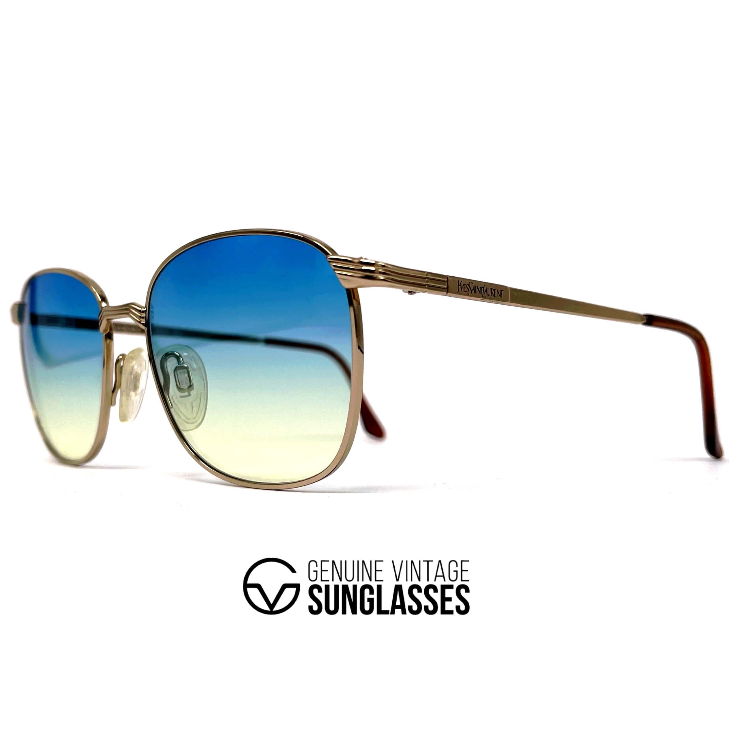 Vintage YVES SAINT LAURENT 4031 gold sunglasses