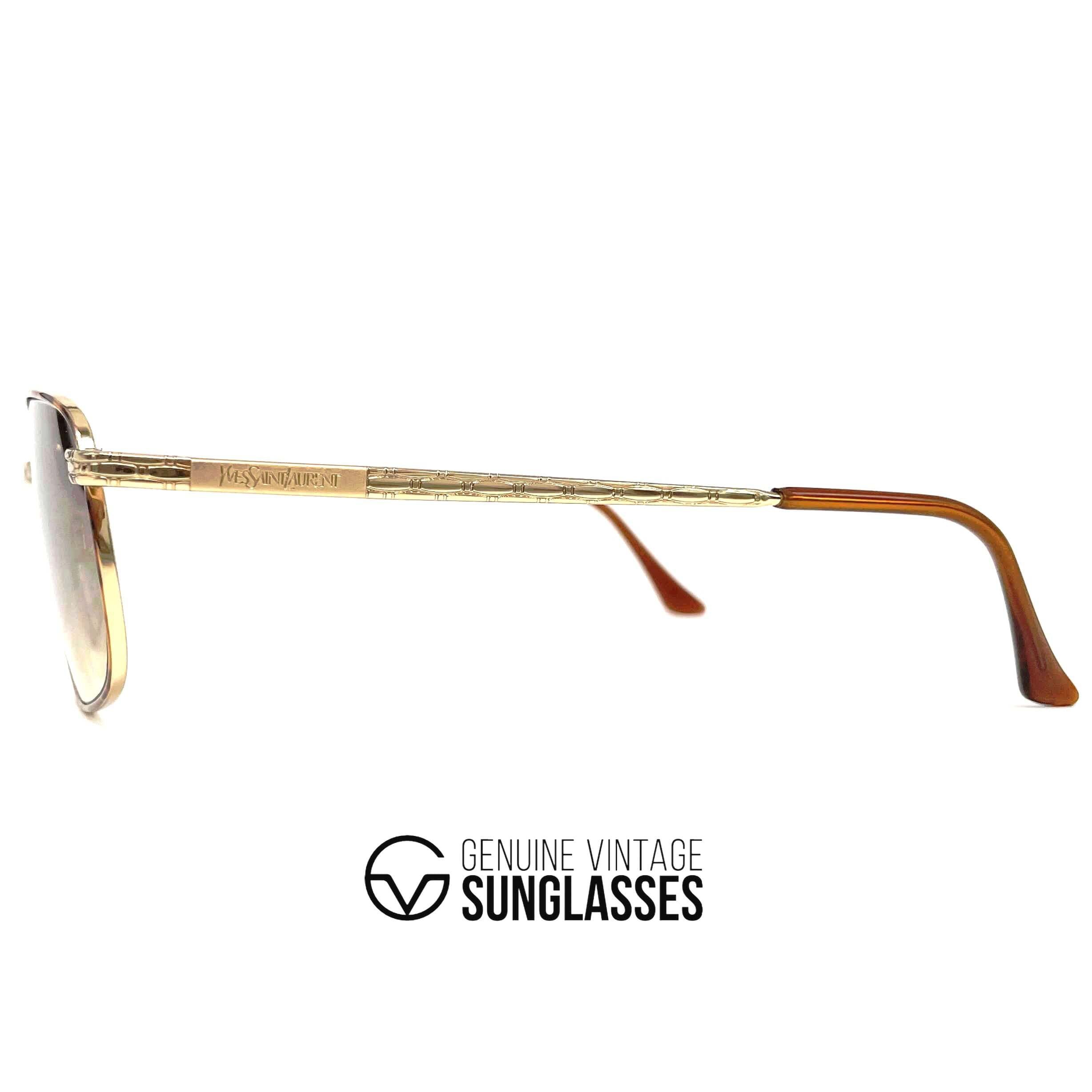 Vintage YVES SAINT LAURENT 4049 gold sunglasses