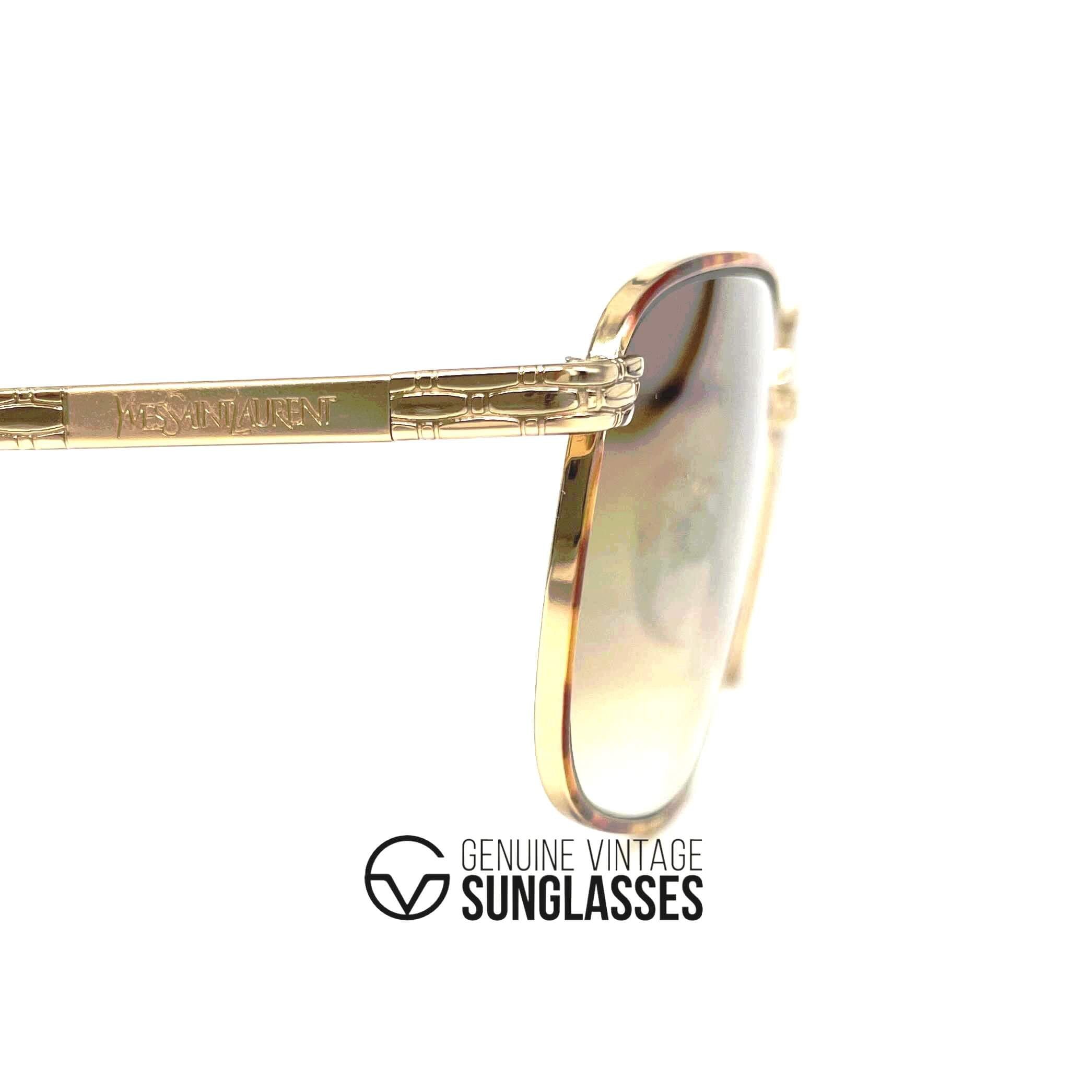 Vintage YVES SAINT LAURENT 4049 gold sunglasses
