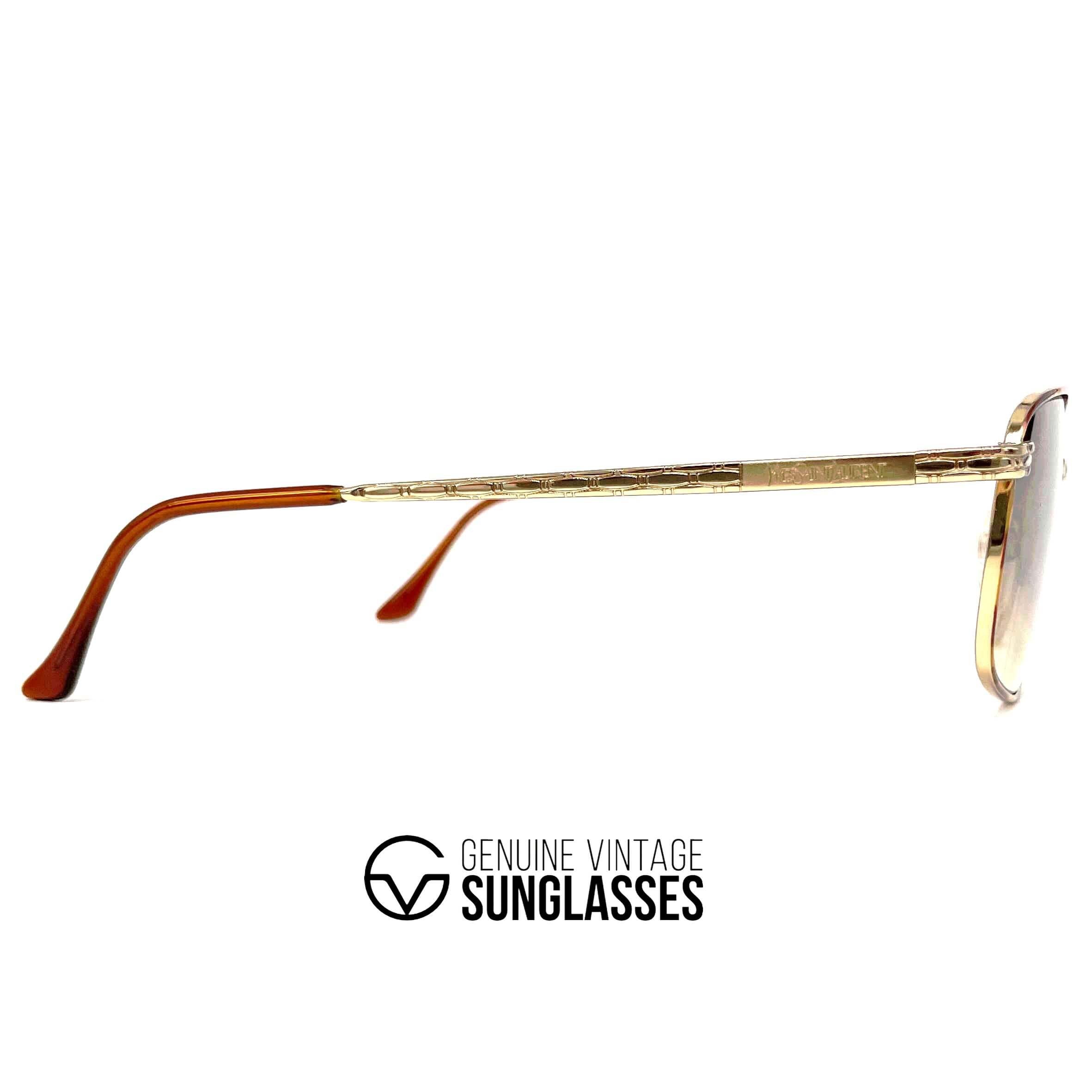 Vintage YVES SAINT LAURENT 4049 gold sunglasses