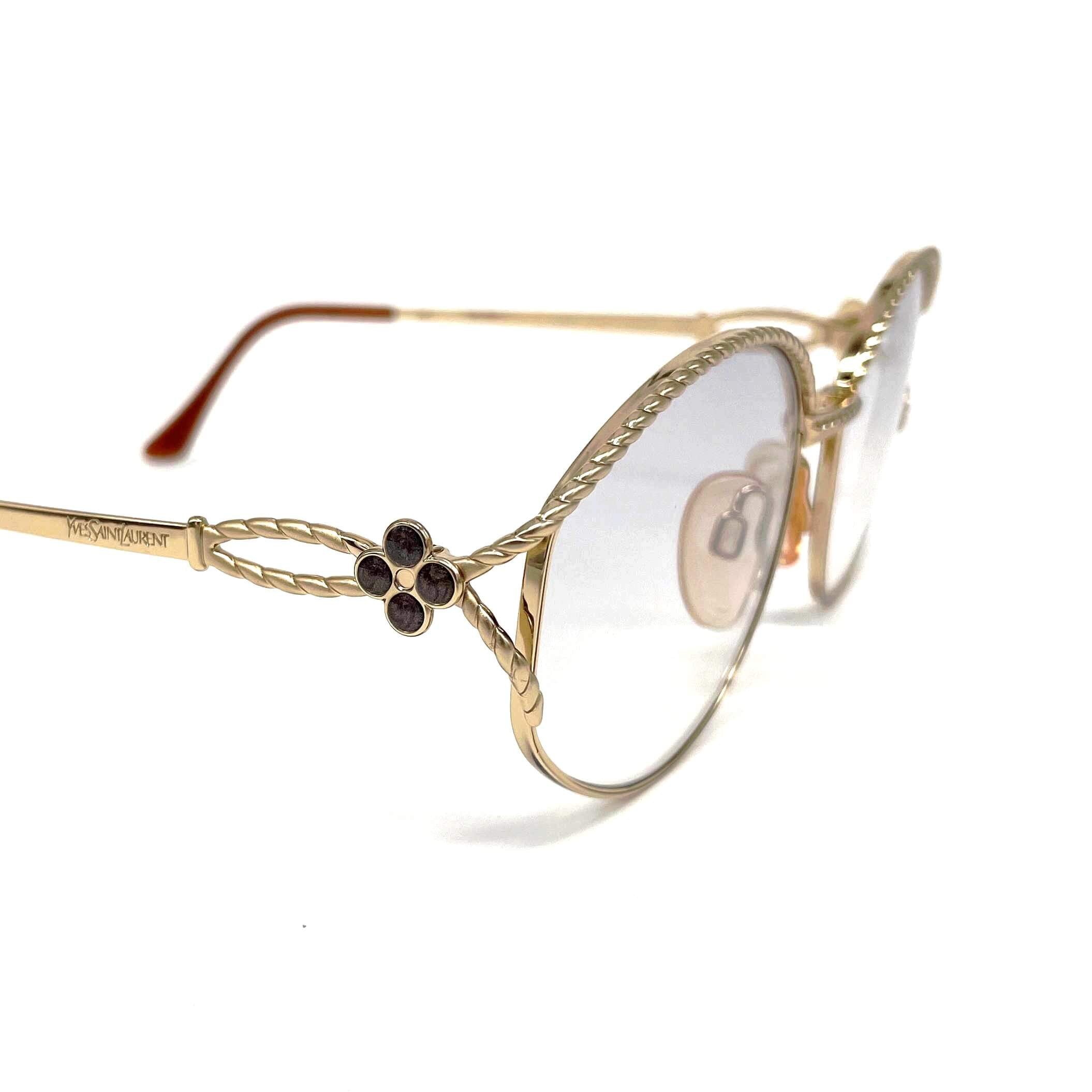 Vintage YVES SAINT LAURENT 4059 gold sunglasses