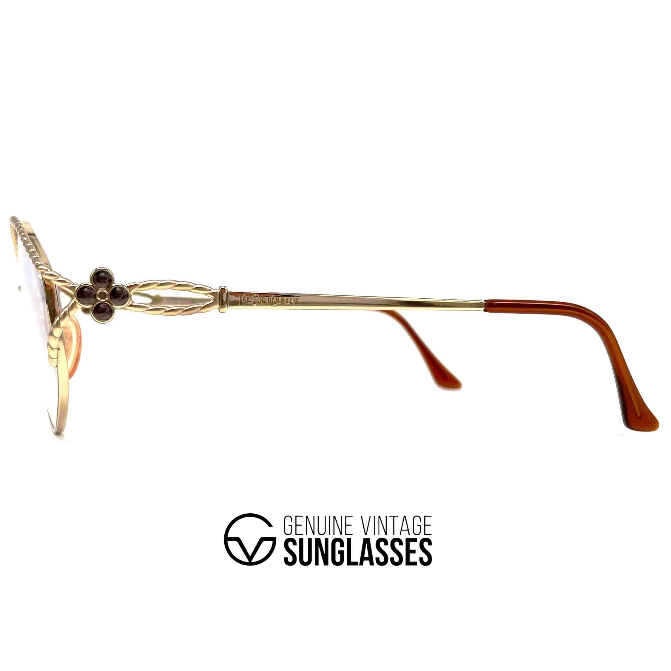 Vintage YVES SAINT LAURENT 4059 gold sunglasses