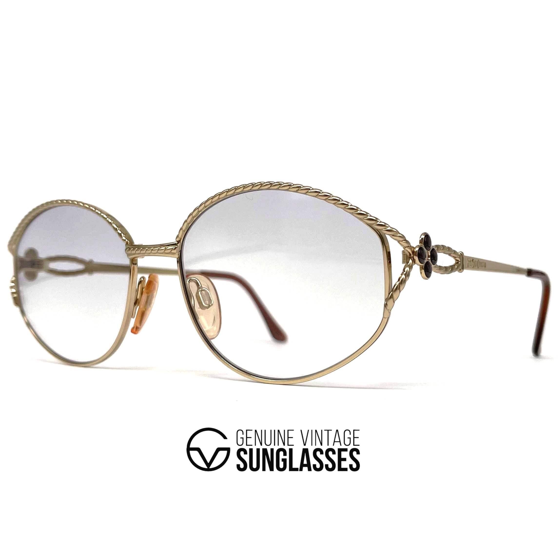 Vintage YVES SAINT LAURENT 4059 gold sunglasses