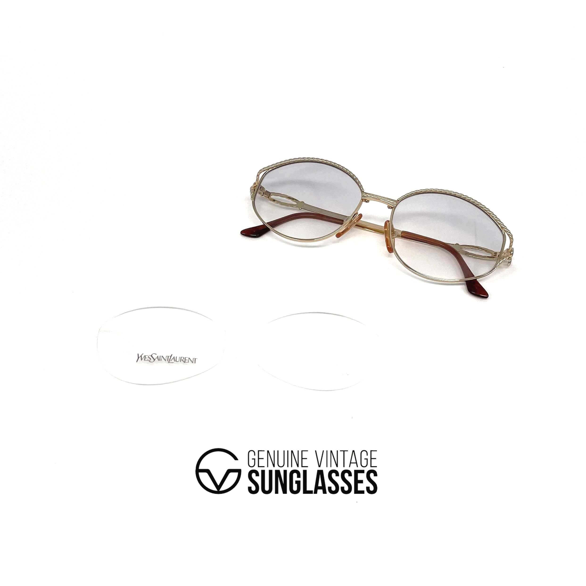 Vintage YVES SAINT LAURENT 4059 gold sunglasses