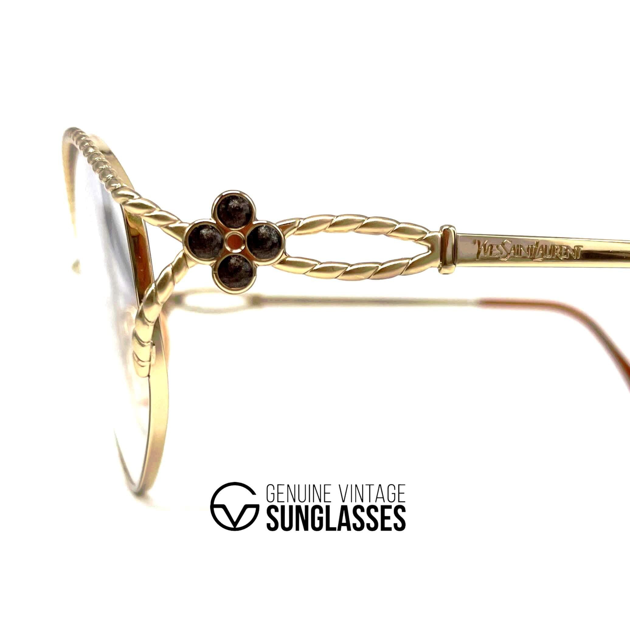 Vintage YVES SAINT LAURENT 4059 gold sunglasses